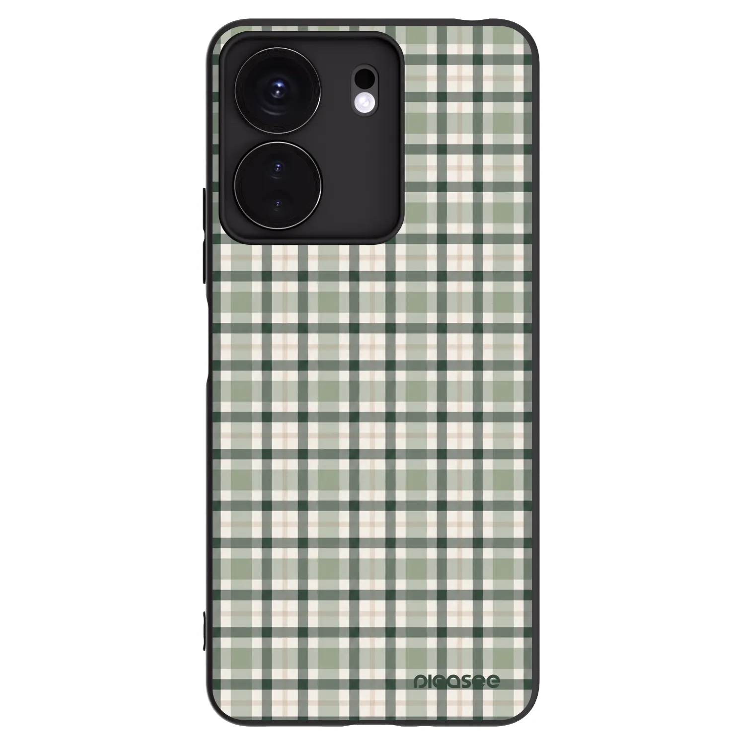 Picasee husă neagră din silicon pentru Xiaomi Redmi 13C 4G - Sage Tartan