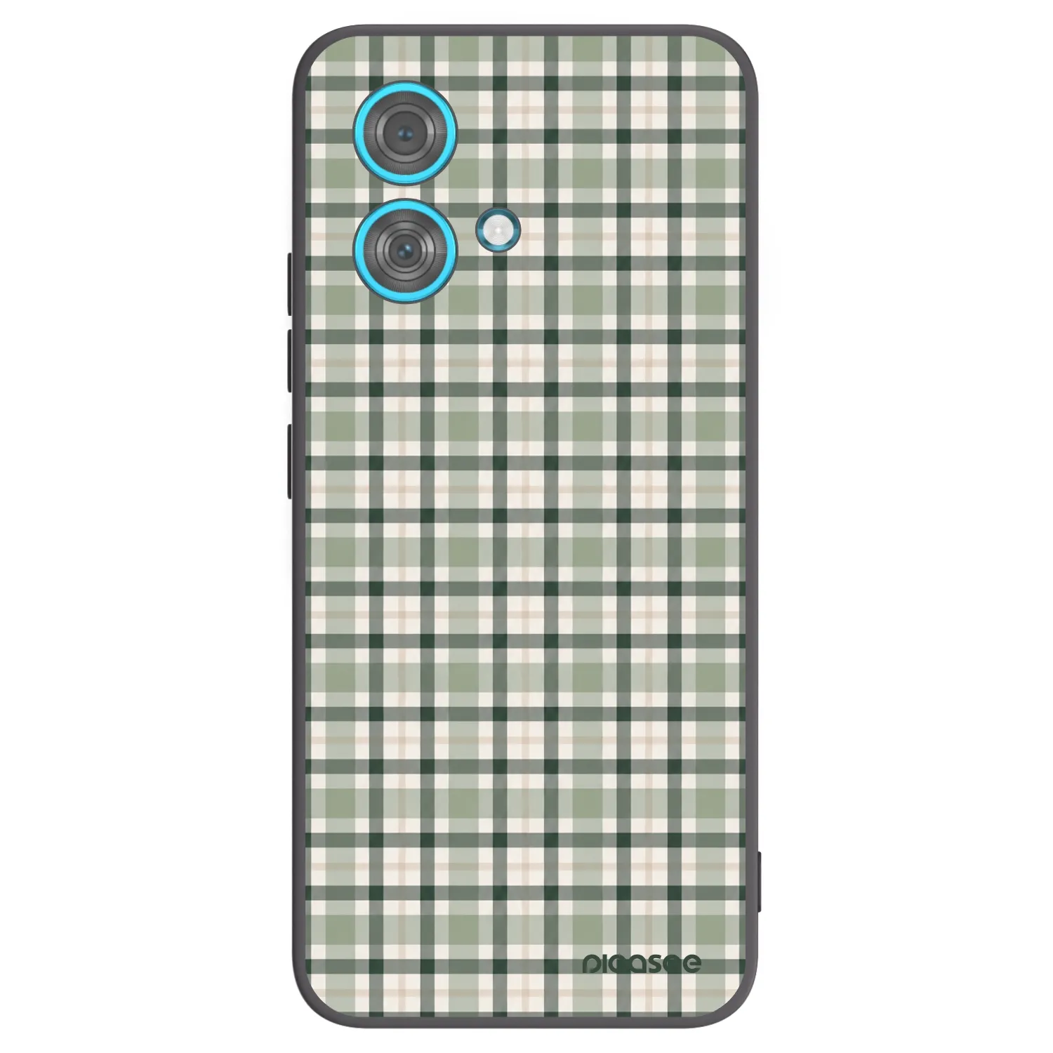 Picasee husă neagră din silicon pentru Motorola Edge 40 Neo - Sage Tartan