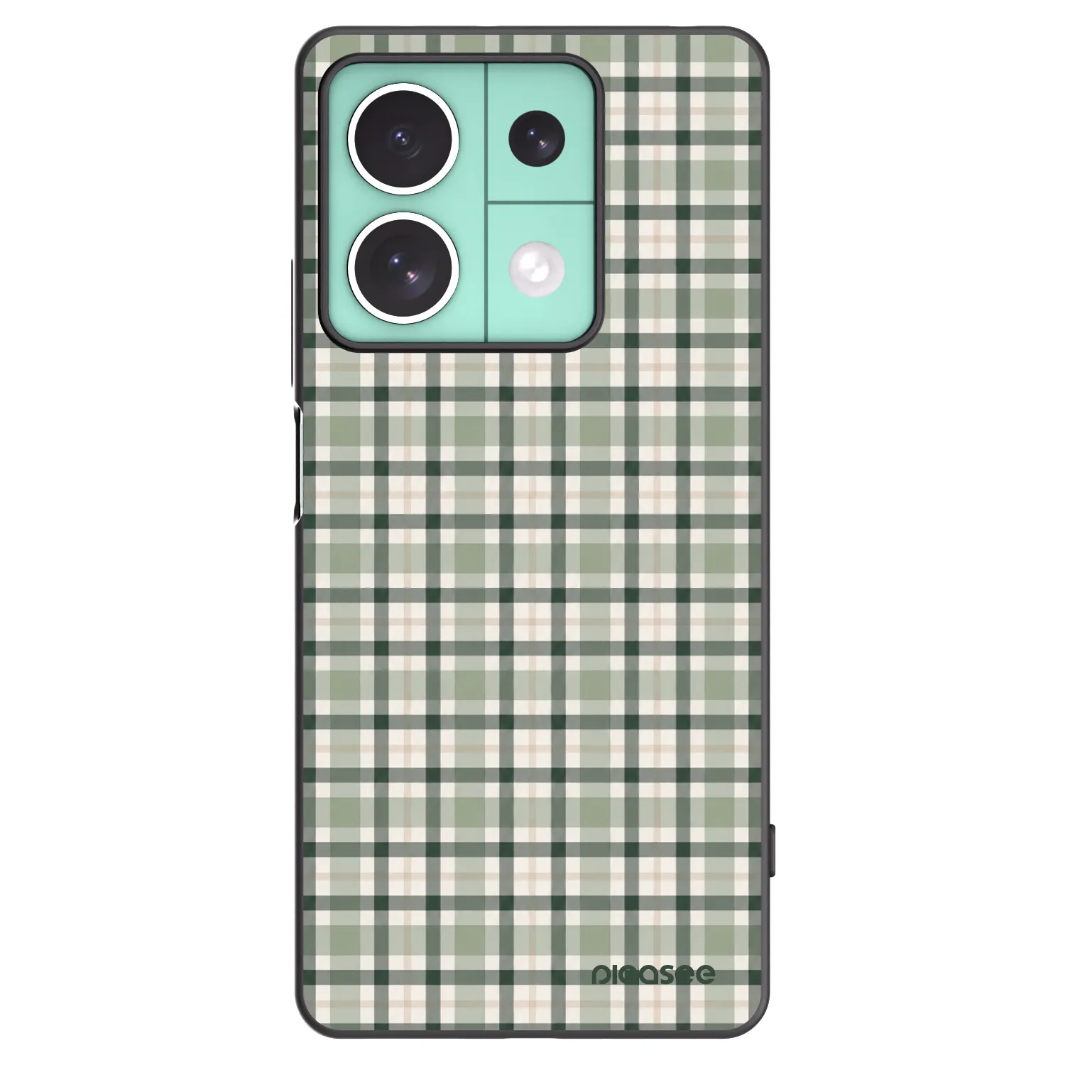 Picasee husă neagră din silicon pentru Xiaomi Redmi Note 13 5G - Sage Tartan
