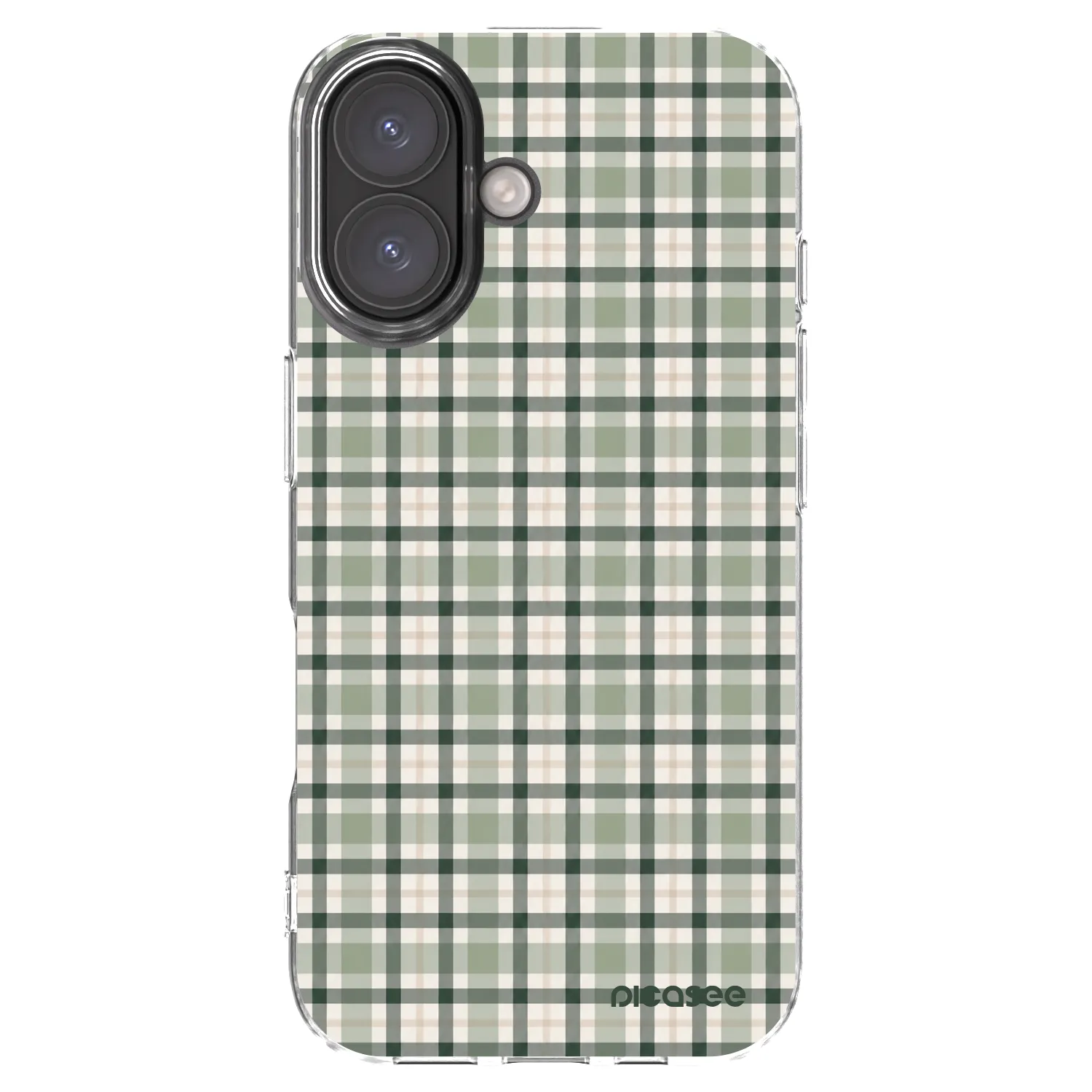 Picasee husă transparentă din silicon pentru Apple iPhone 16 - Sage Tartan