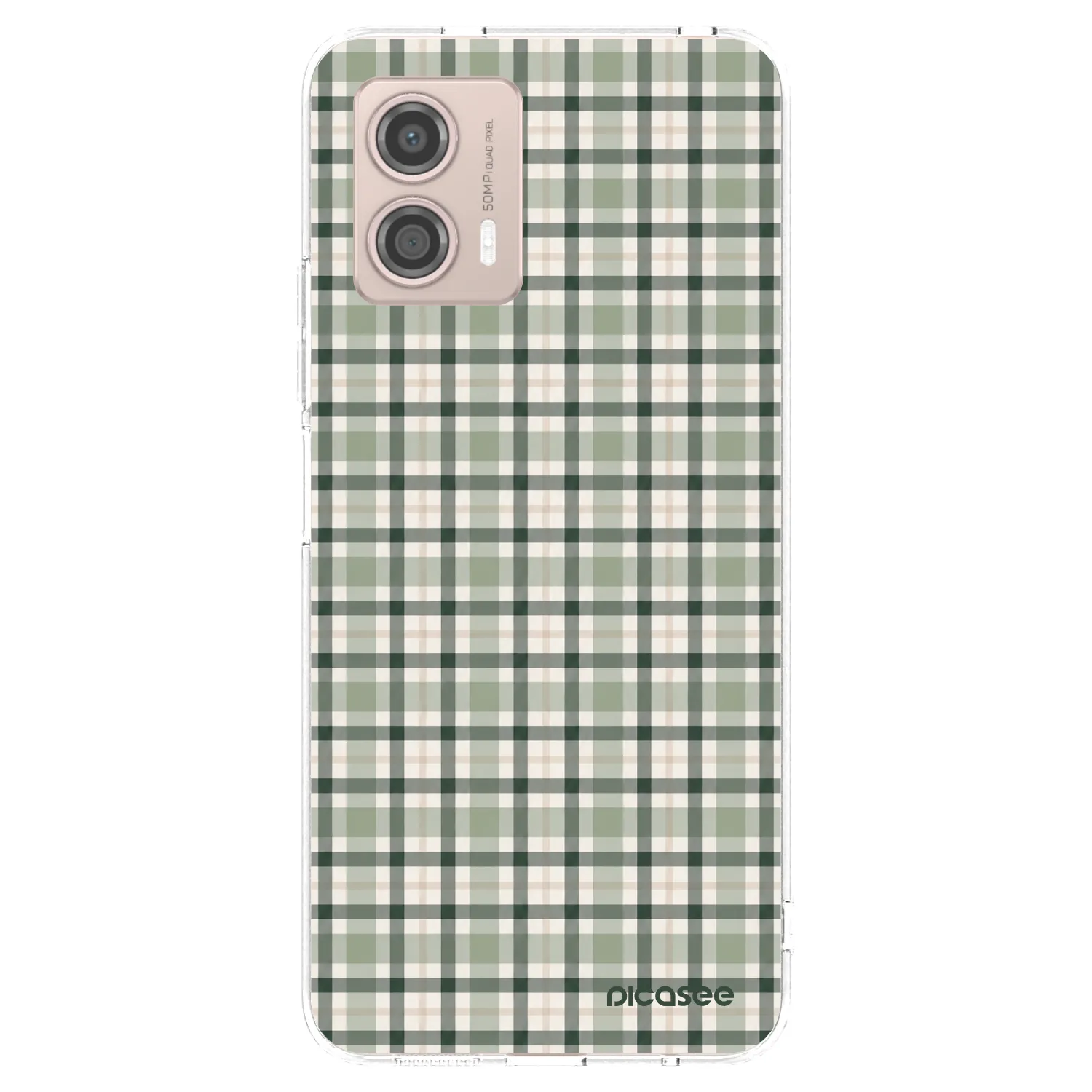 Picasee husă transparentă din silicon pentru Motorola Moto G53 5G - Sage Tartan