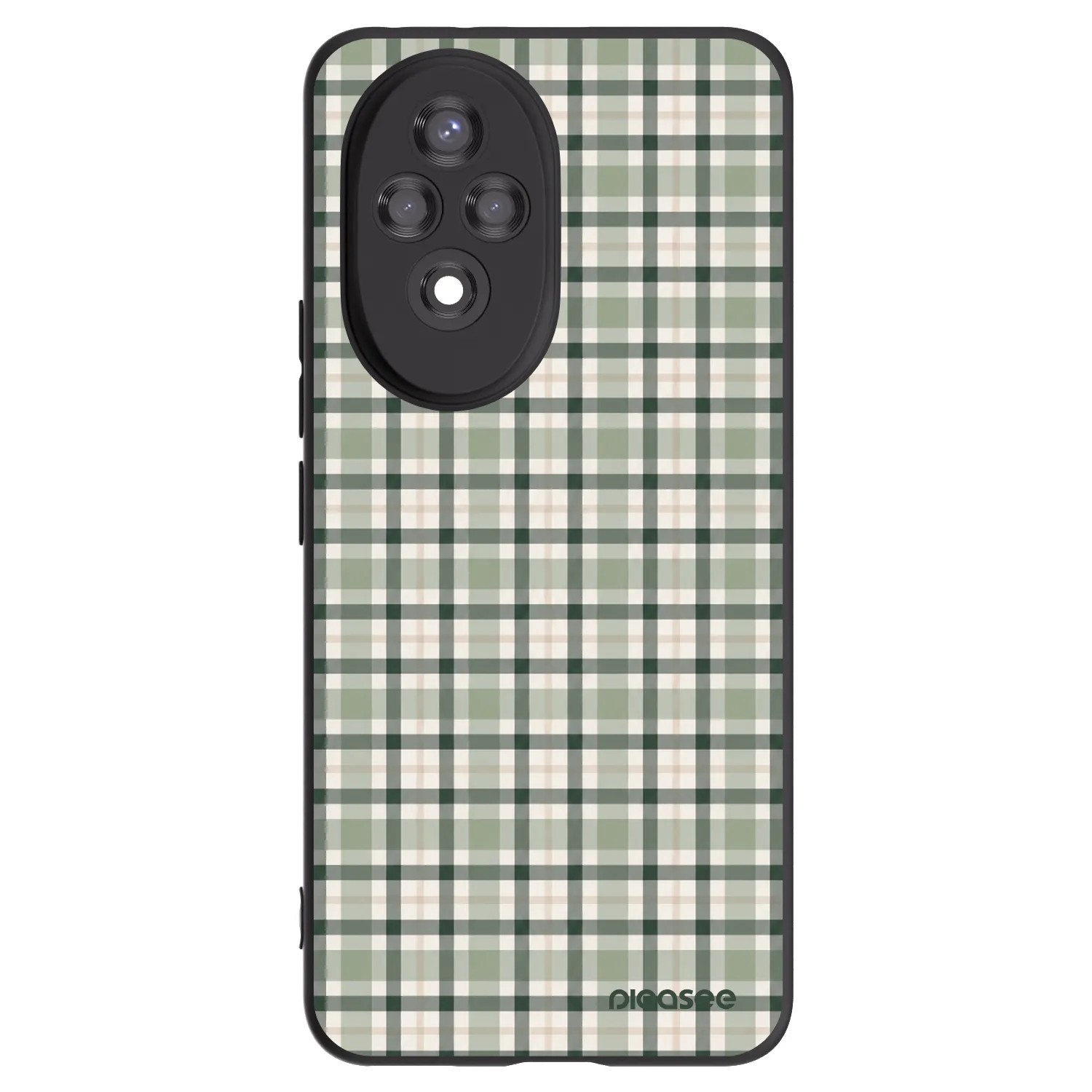 Picasee husă neagră din silicon pentru Honor 200 5G - Sage Tartan