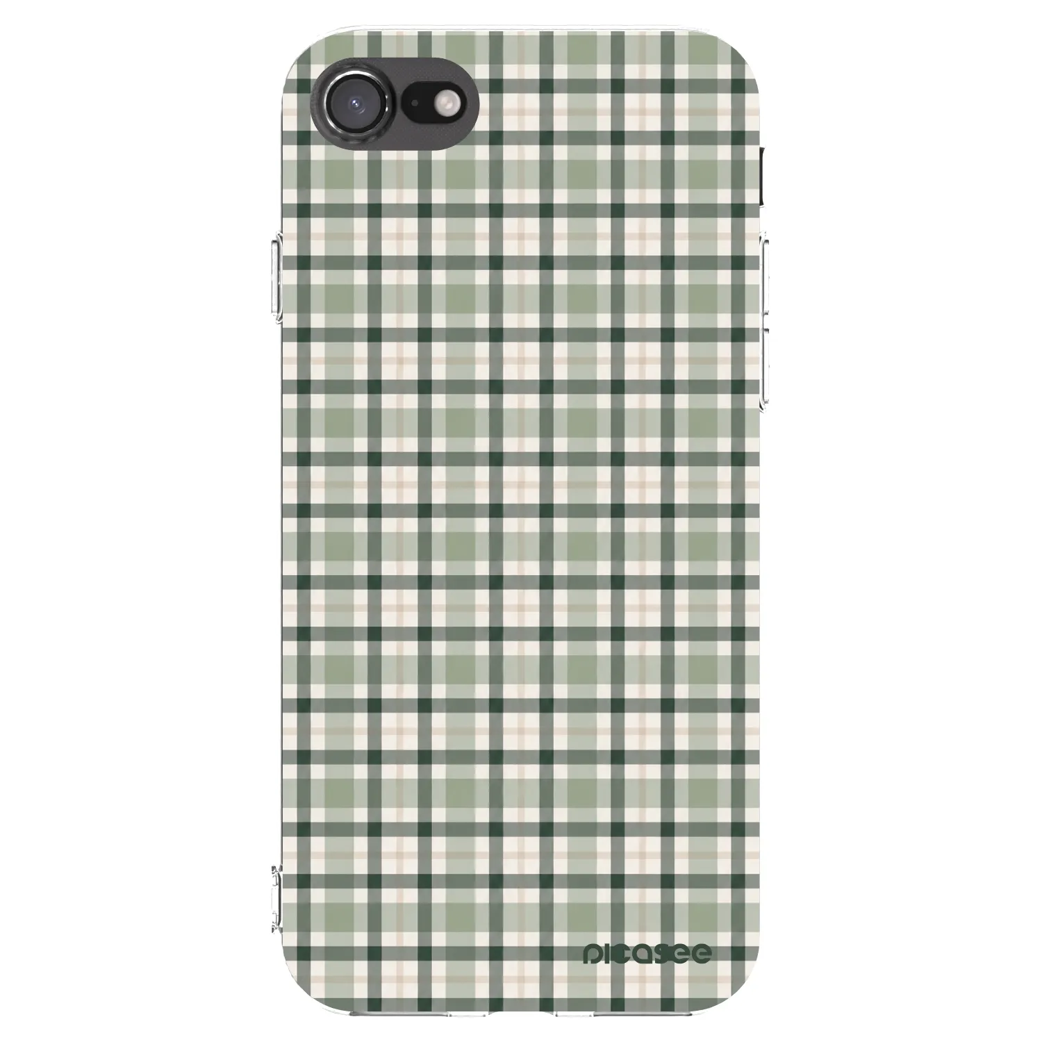 Picasee husă transparentă din silicon pentru Apple iPhone 7 - Sage Tartan