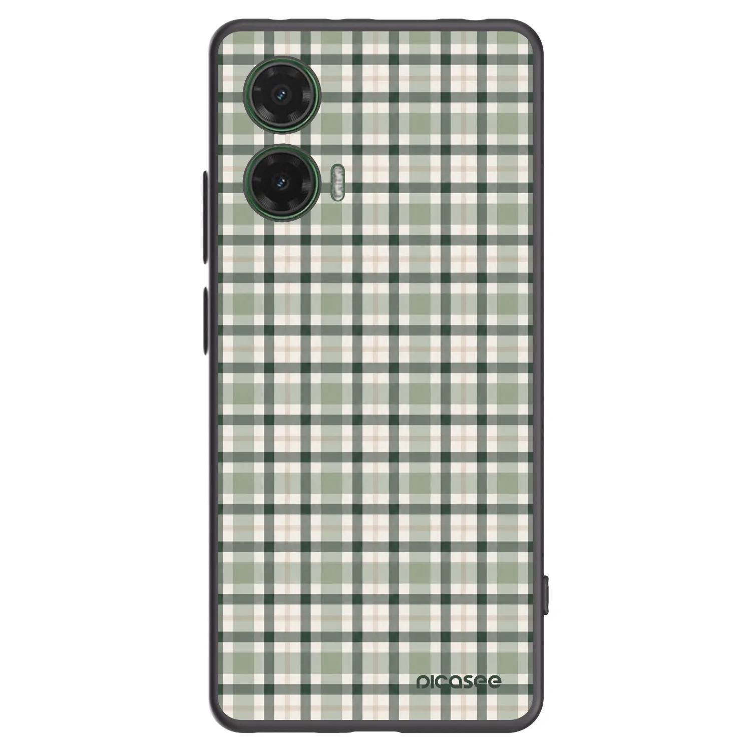 Picasee husă neagră din silicon pentru Motorola Moto G35 5G - Sage Tartan