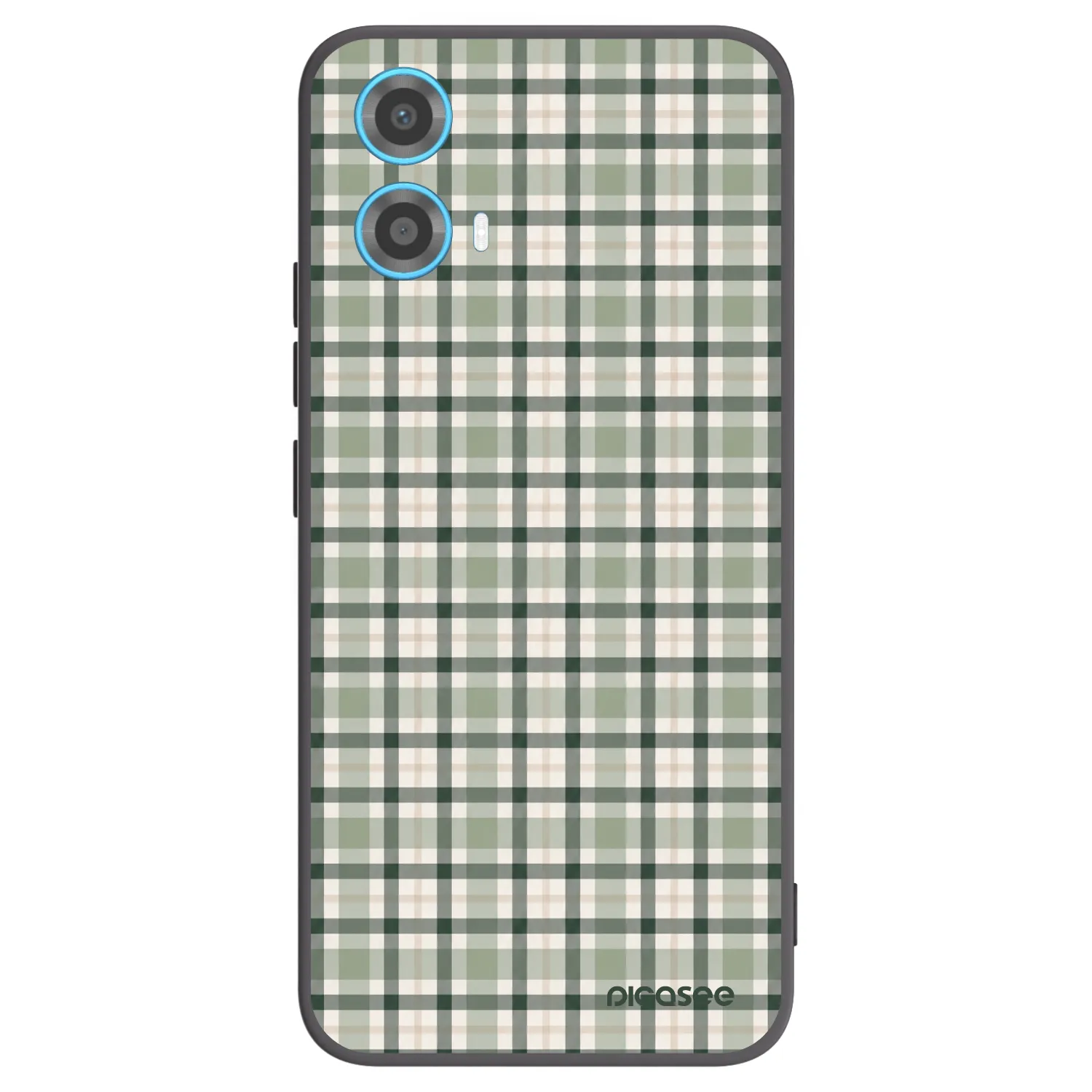 Picasee husă neagră din silicon pentru Motorola Moto G34 5G - Sage Tartan