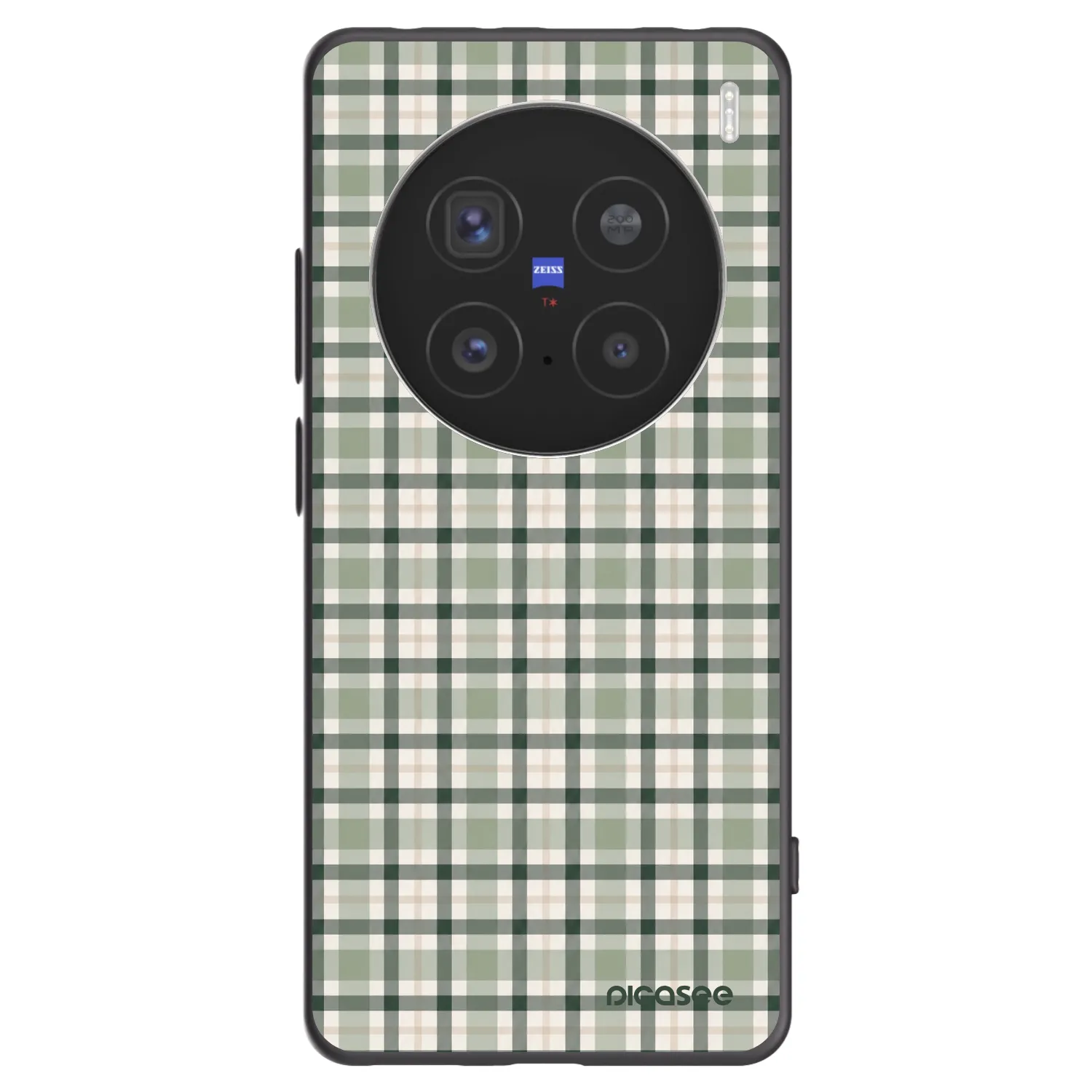 Picasee husă neagră din silicon pentru Vivo X200 Pro - Sage Tartan