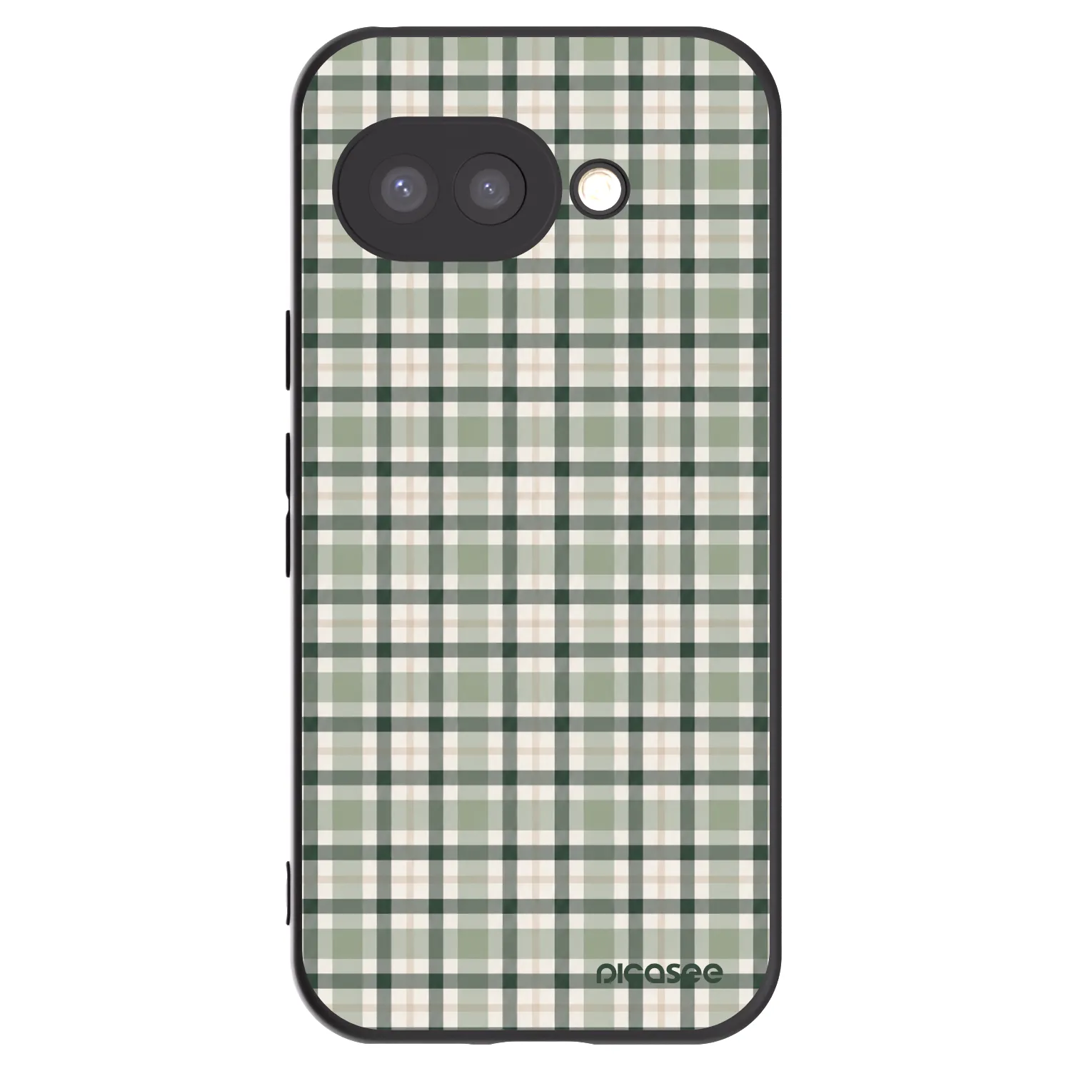 Picasee husă neagră din silicon pentru Google Pixel 9a - Sage Tartan