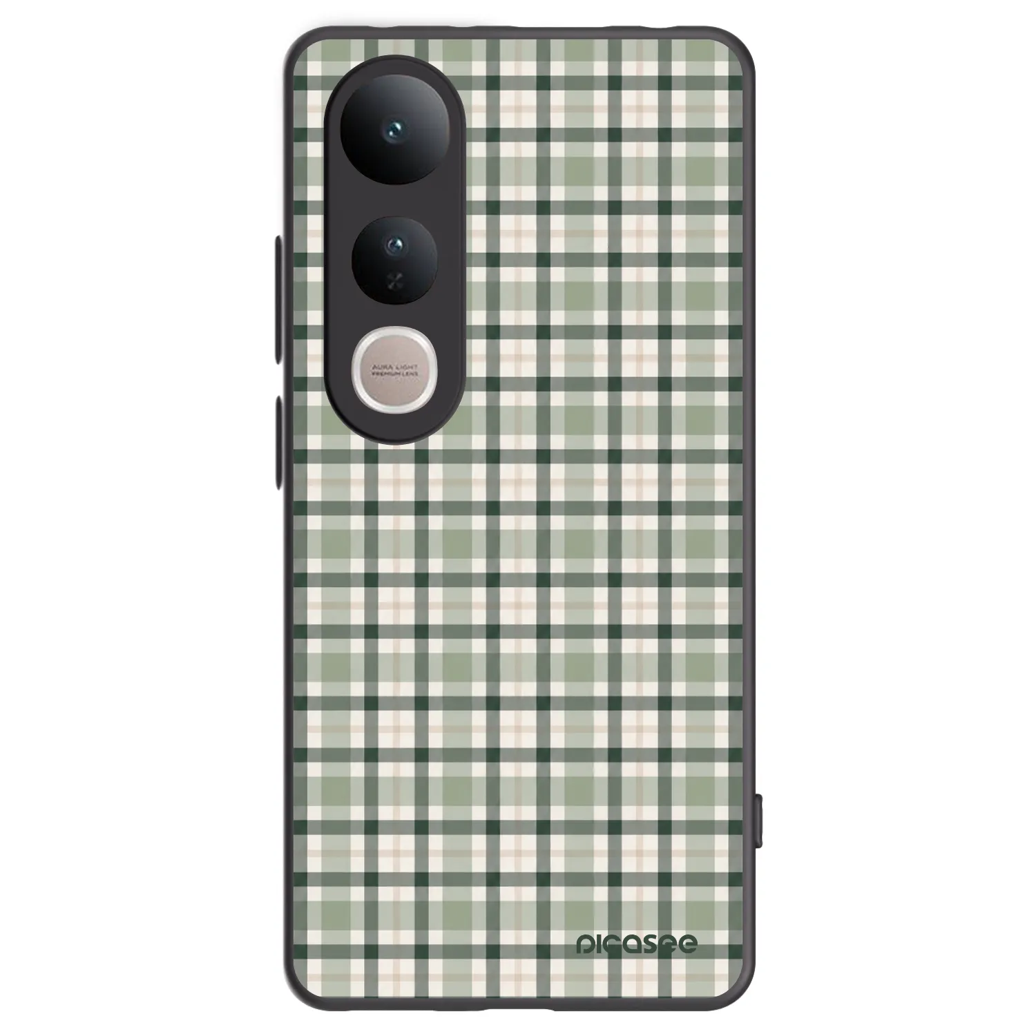Picasee husă neagră din silicon pentru Vivo V50 Lite 5G - Sage Tartan