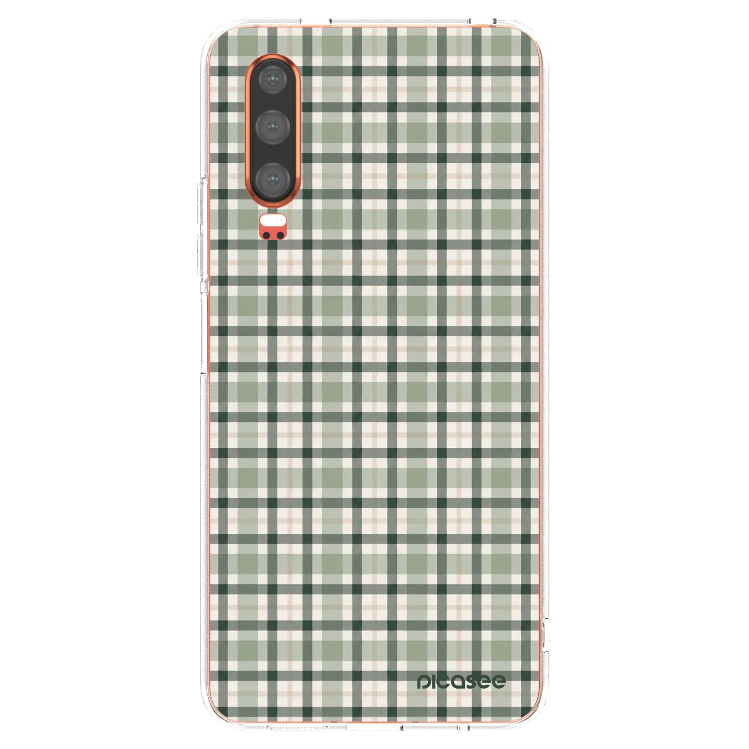 Picasee husă transparentă din silicon pentru Huawei P30 - Sage Tartan