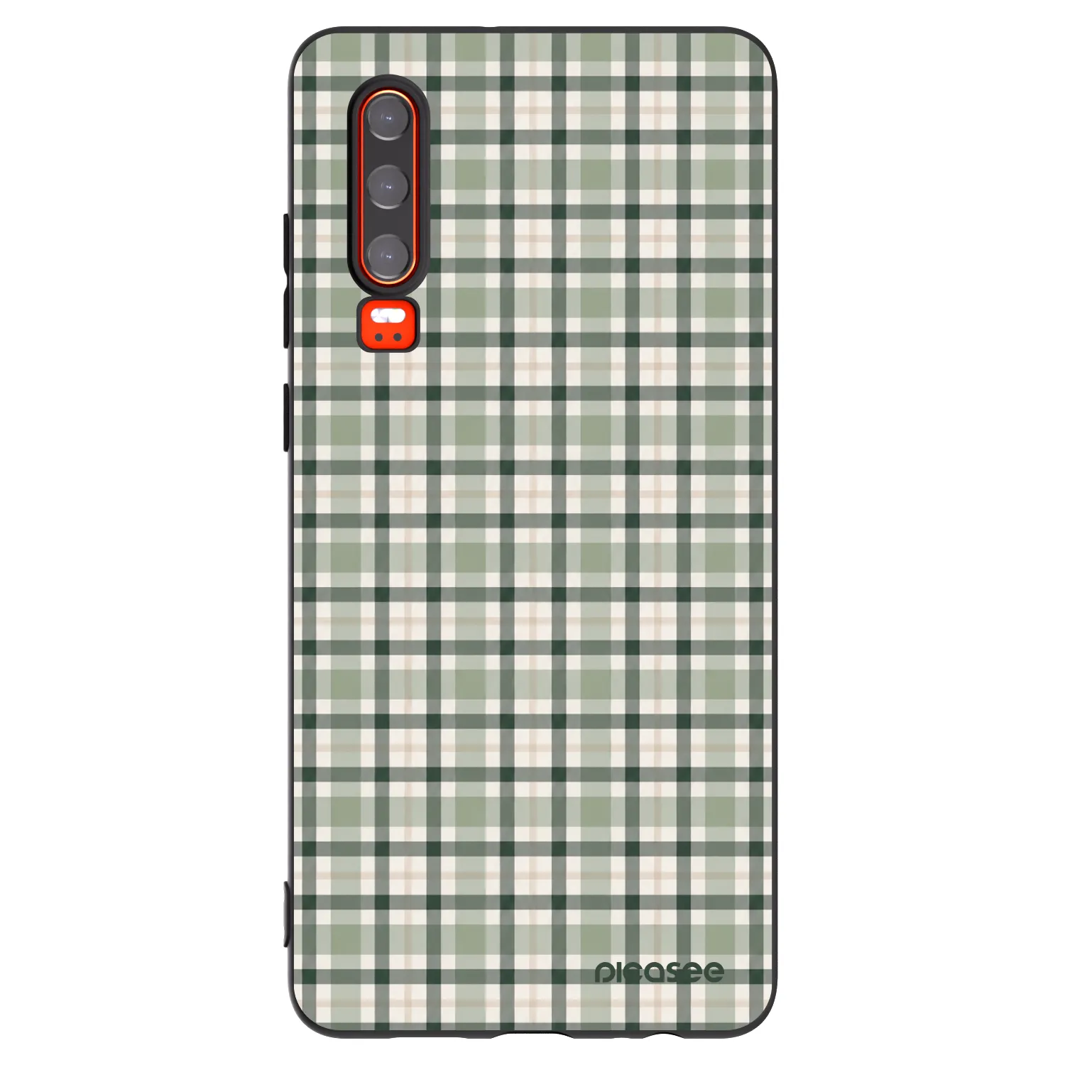 Picasee husă neagră din silicon pentru Huawei P30 - Sage Tartan