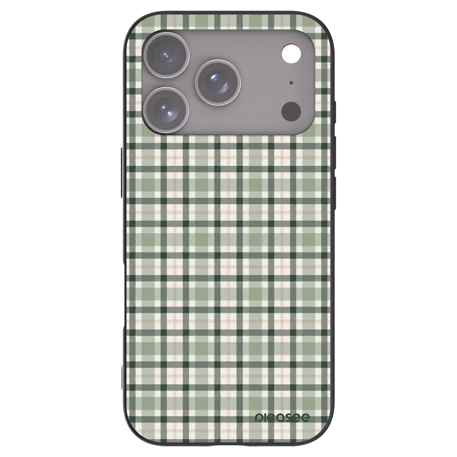 Picasee husă neagră din silicon pentru Apple iPhone 17 Pro - Sage Tartan
