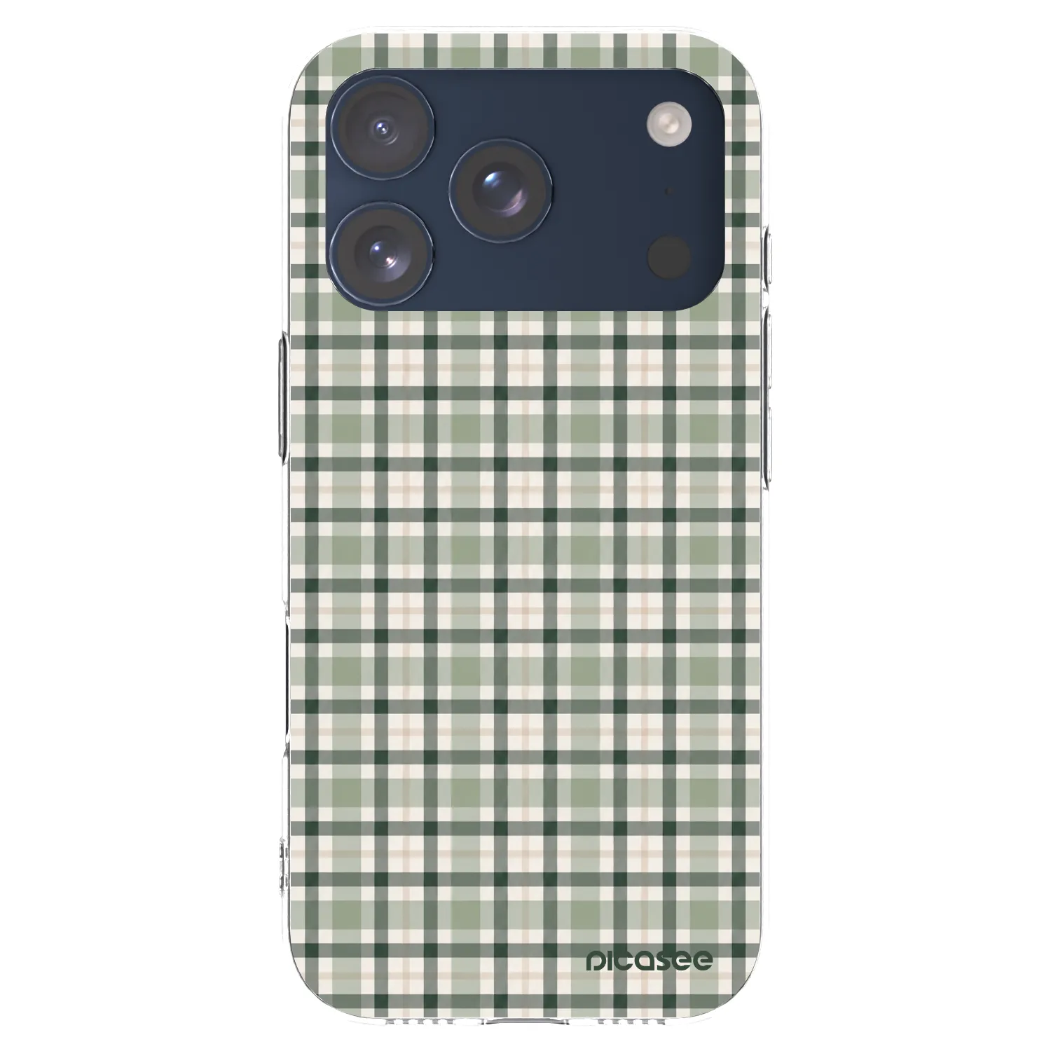 Picasee husă transparentă din silicon pentru Apple iPhone 17 Pro - Sage Tartan