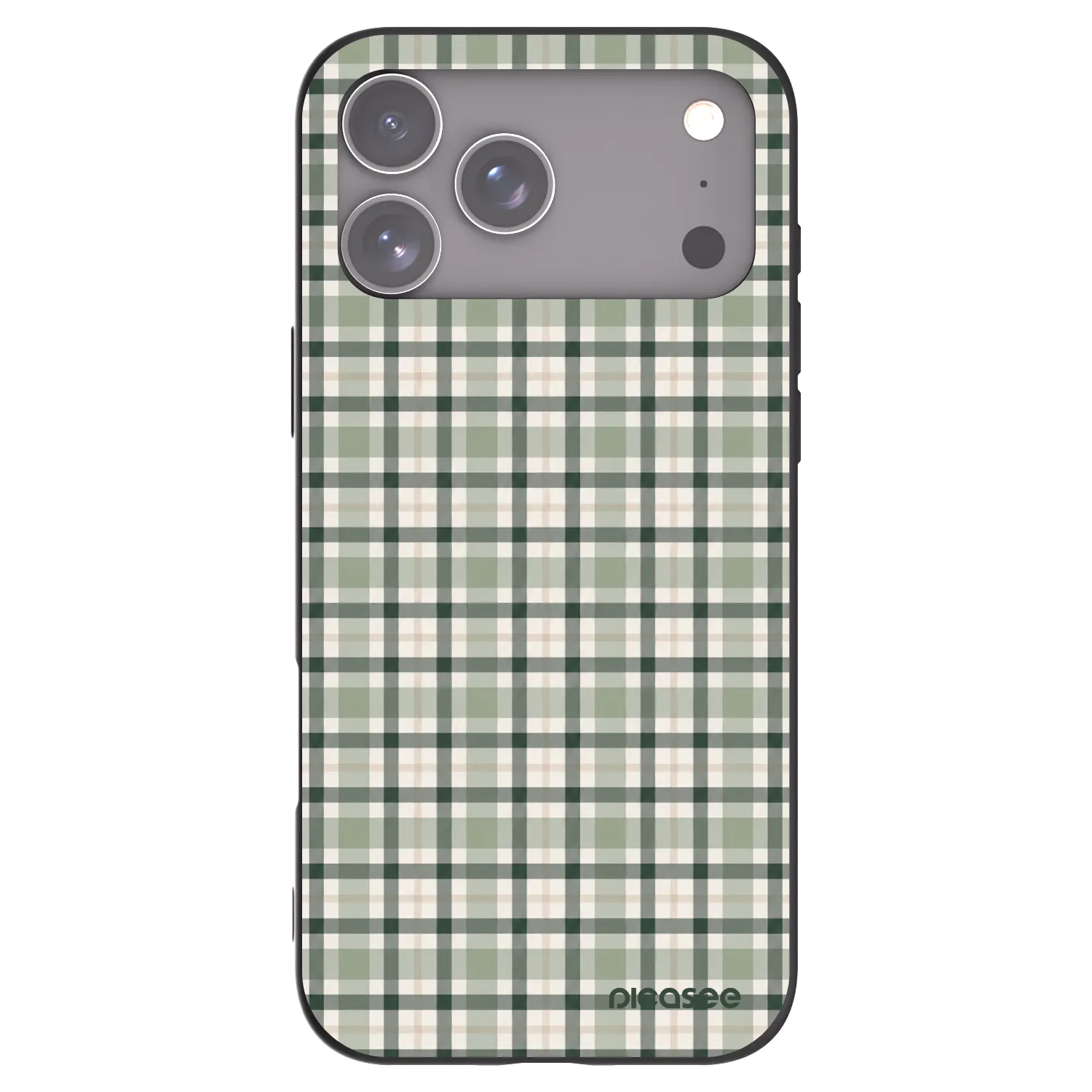 Picasee husă neagră din silicon pentru Apple iPhone 17 Pro Max - Sage Tartan