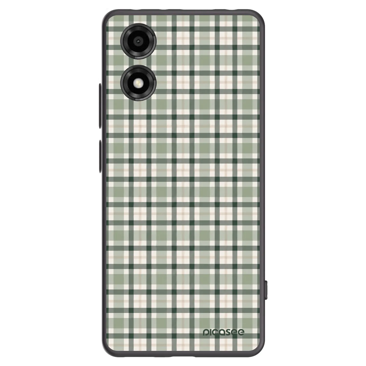 Picasee husă neagră din silicon pentru Motorola Moto E14 - Sage Tartan
