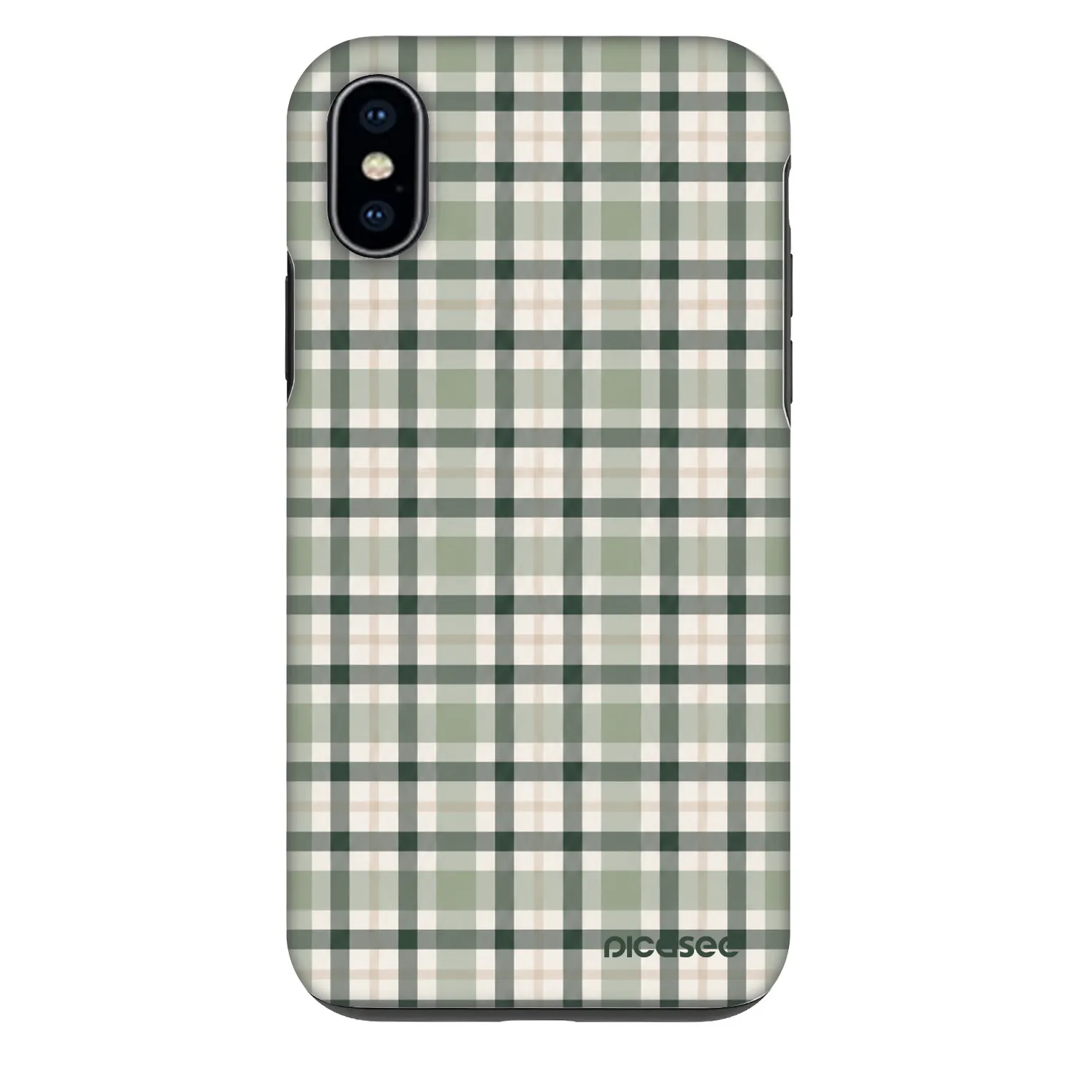 Picasee Fashion Case pentru Apple iPhone X/XS - Sage Tartan