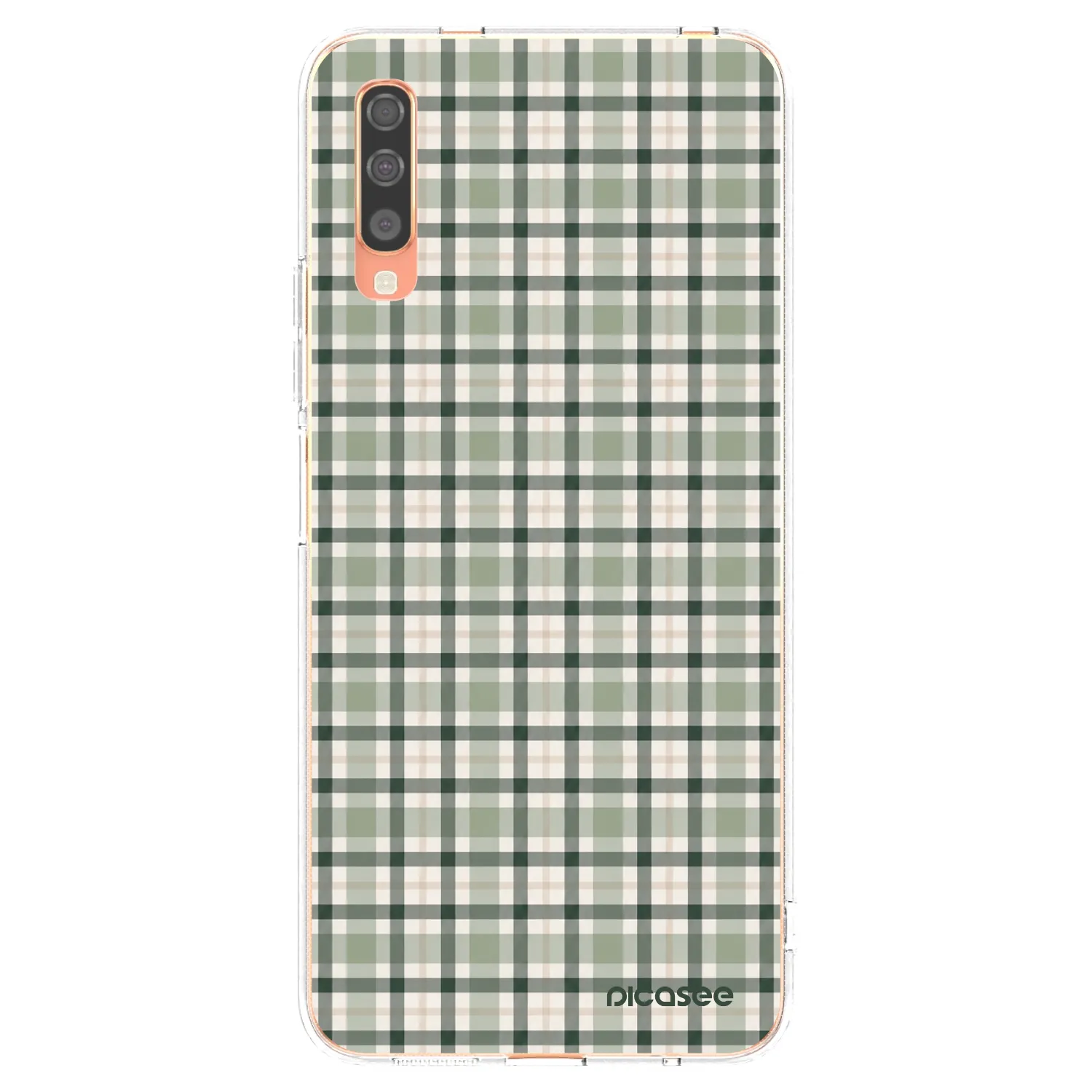 Picasee husă transparentă din silicon pentru Samsung Galaxy A70 A705F - Sage Tartan