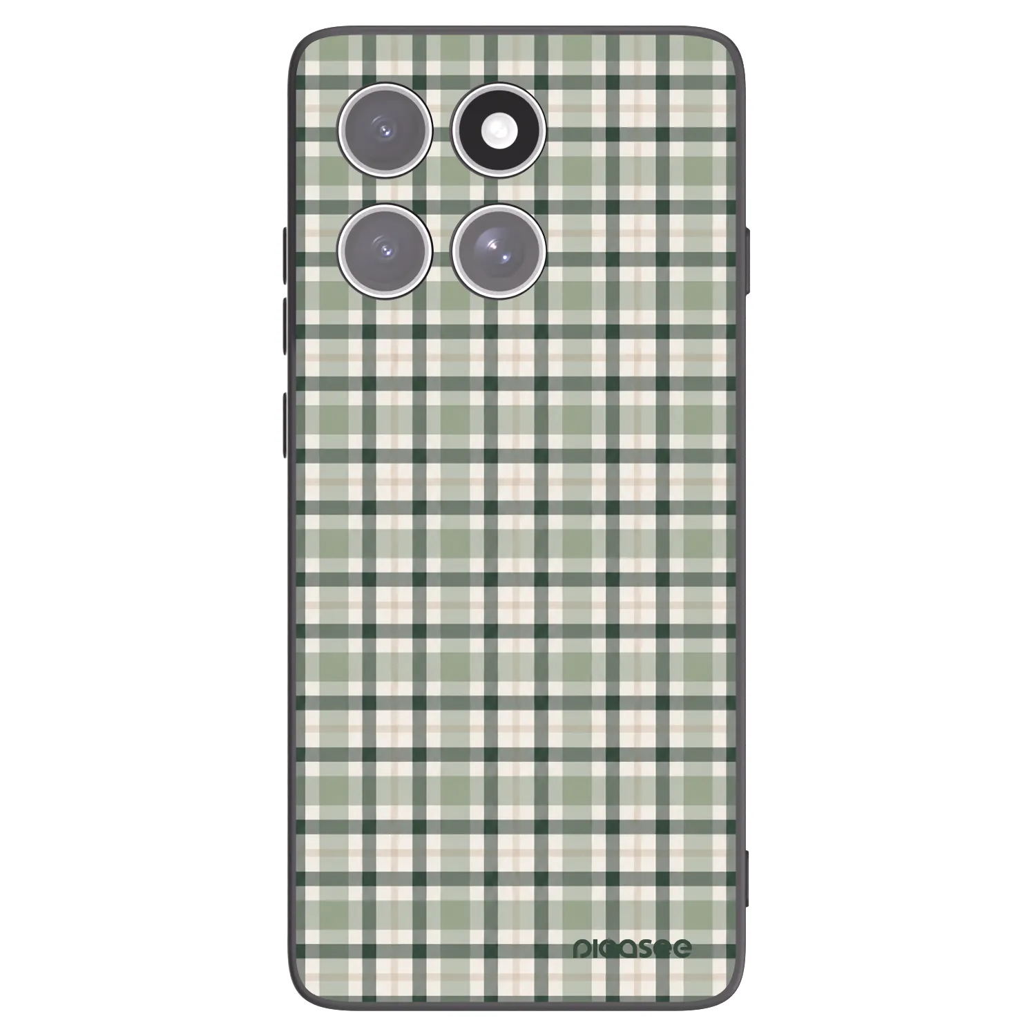 Picasee husă neagră din silicon pentru Motorola Edge 60 Pro - Sage Tartan