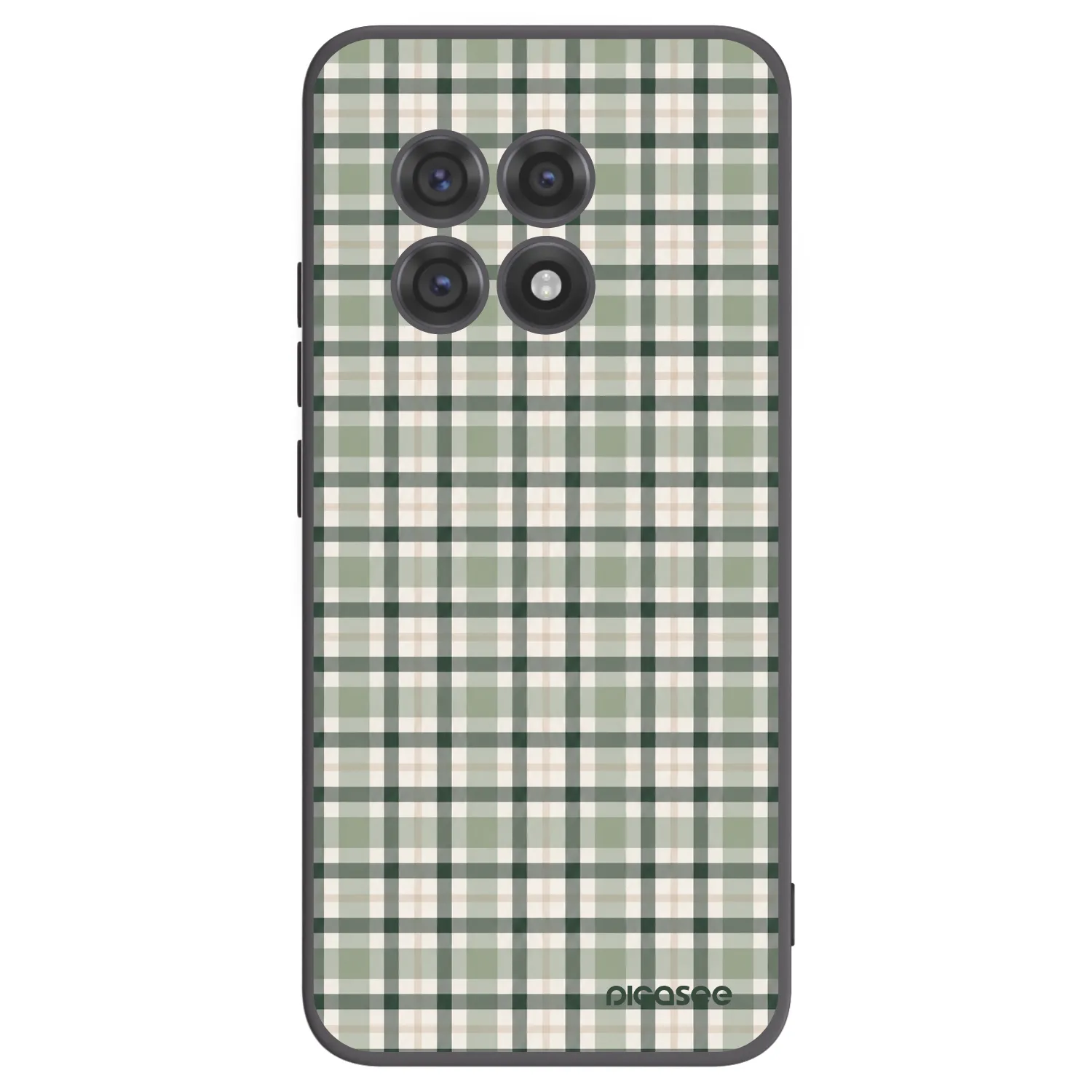 Picasee husă neagră din silicon pentru OnePlus 13R 5G - Sage Tartan