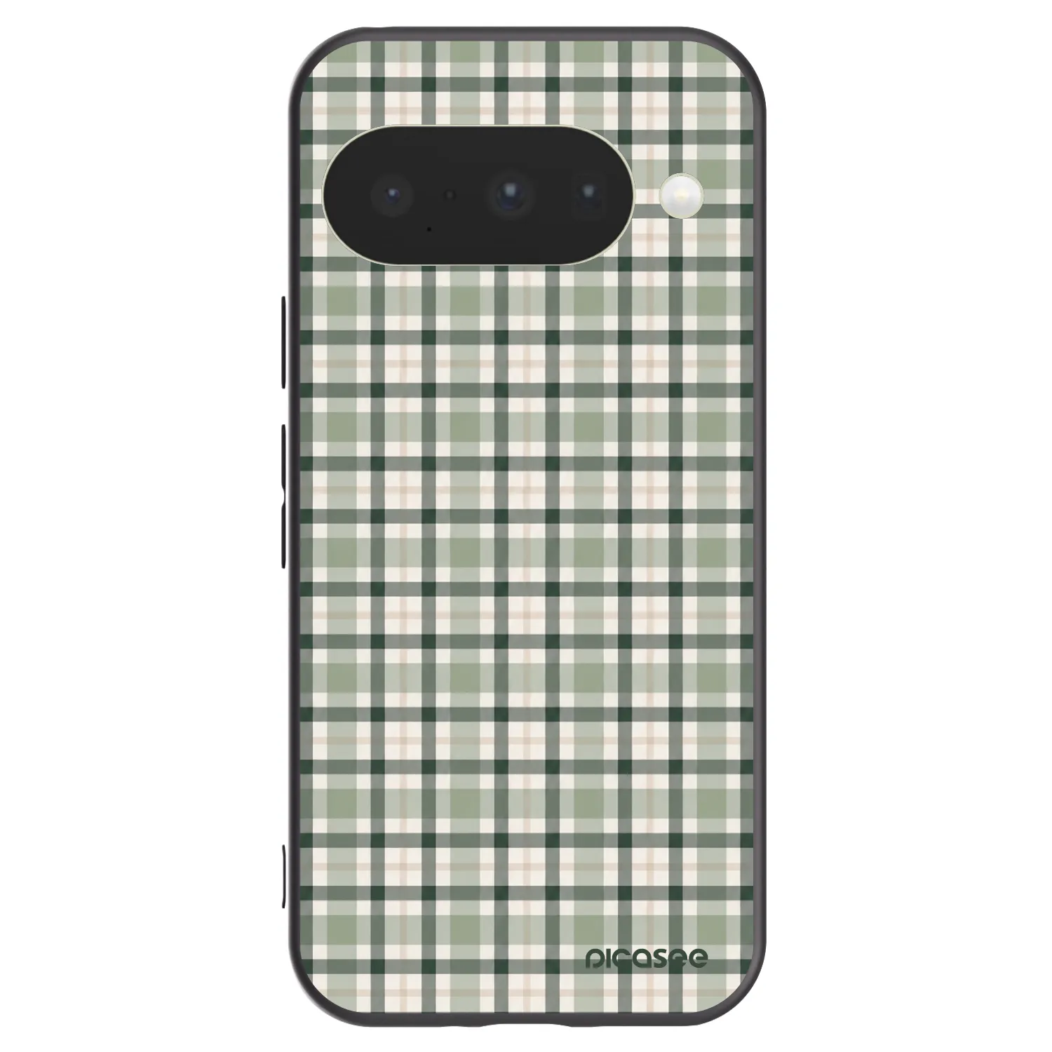 Picasee husă neagră din silicon pentru Google Pixel 10 - Sage Tartan