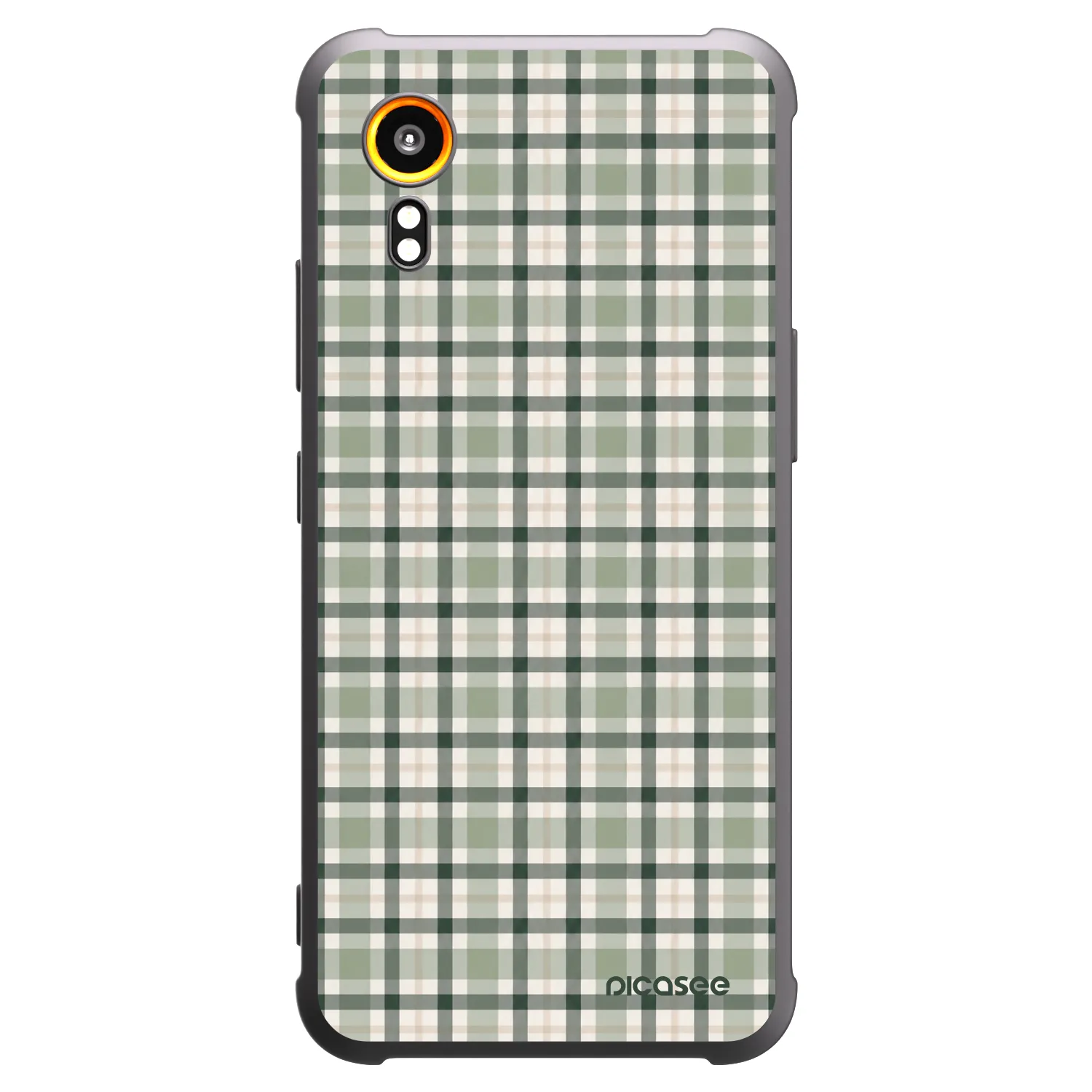 Picasee husă neagră din silicon pentru Samsung Galaxy XCover 7 - Sage Tartan