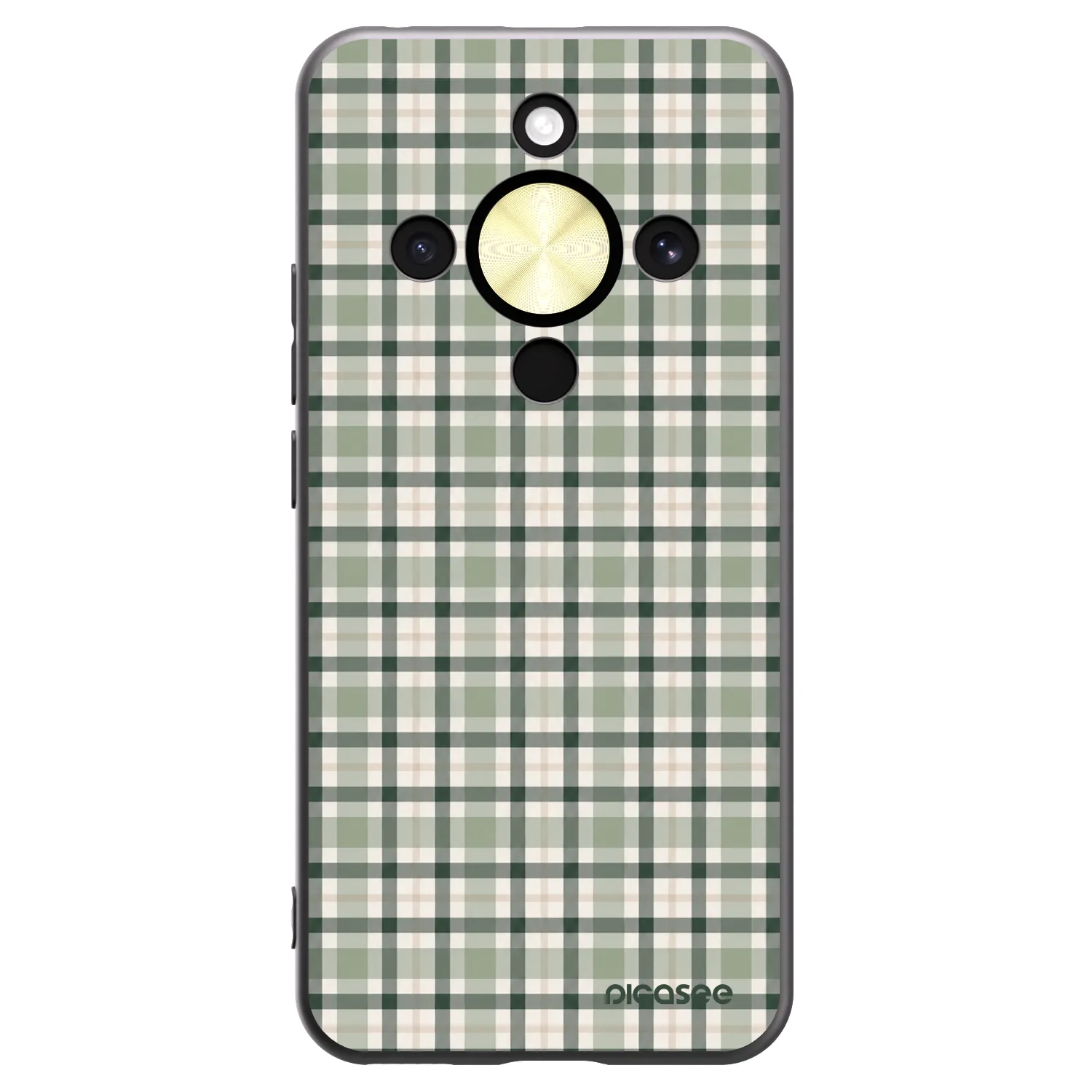 Picasee husă neagră din silicon pentru Honor Magic8 Lite 5G - Sage Tartan