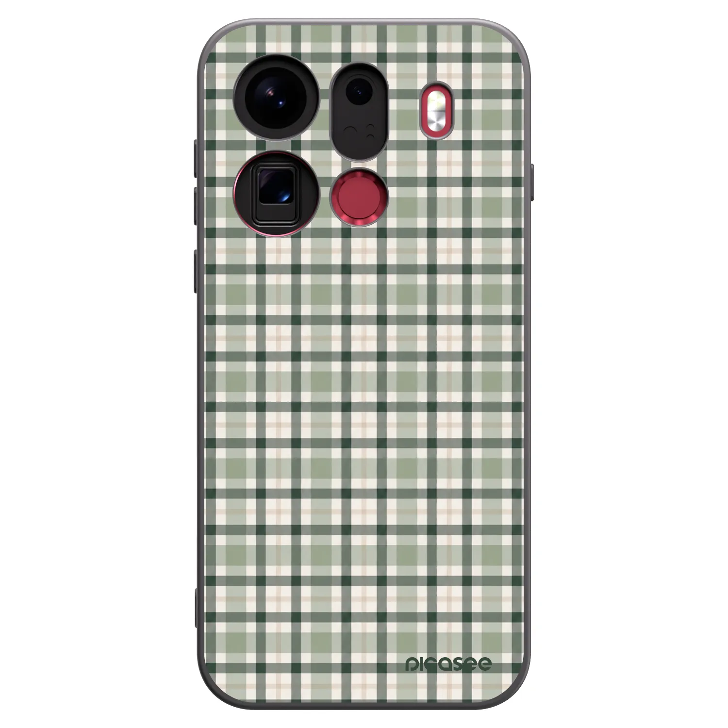 Picasee husă neagră din silicon pentru OPPO Find X9 Pro - Sage Tartan