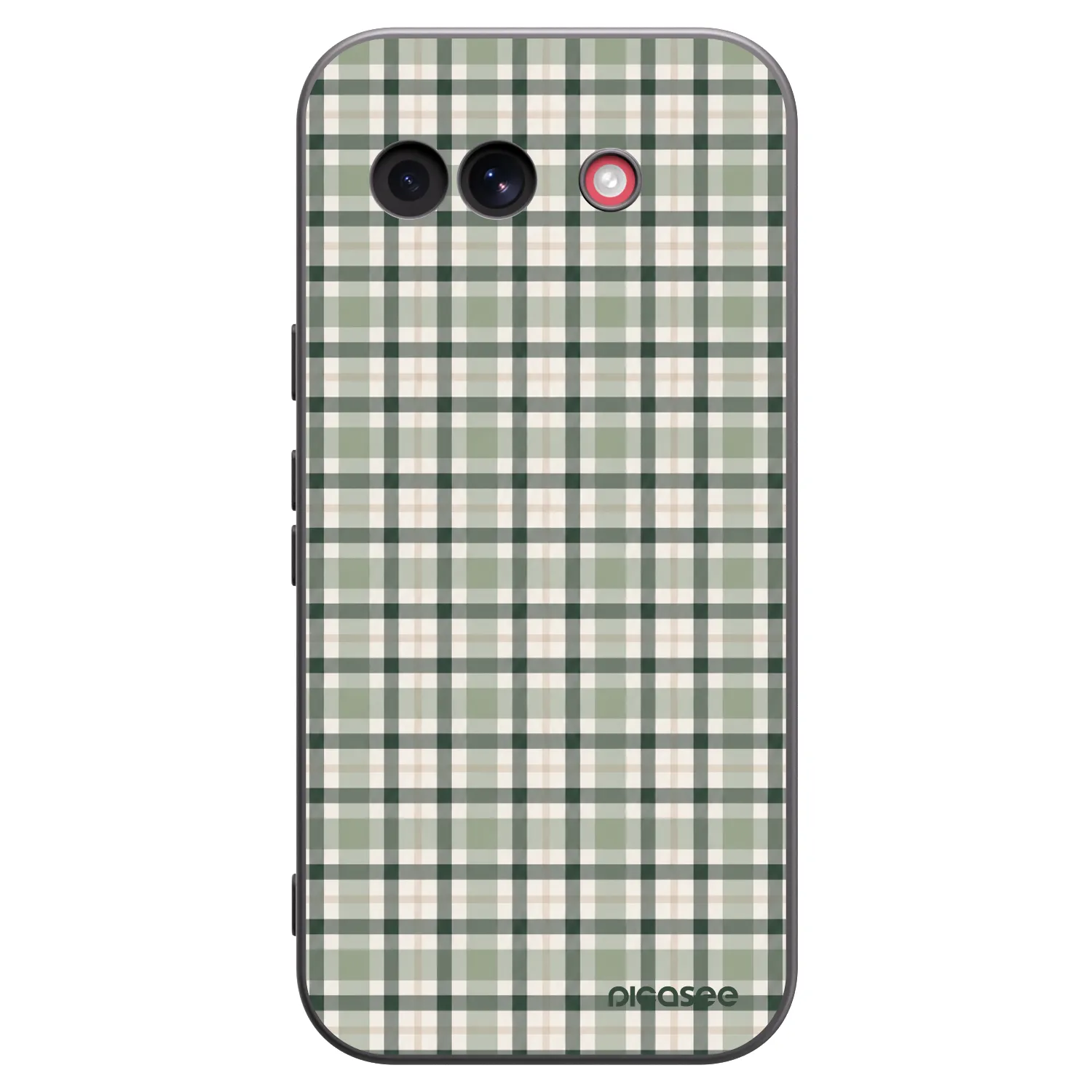 Picasee husă neagră din silicon pentru Google Pixel 10a - Sage Tartan