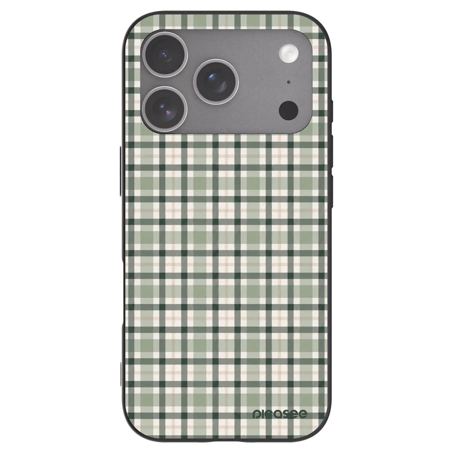 Picasee husă neagră din silicon pentru Apple iPhone 18 Pro - Sage Tartan