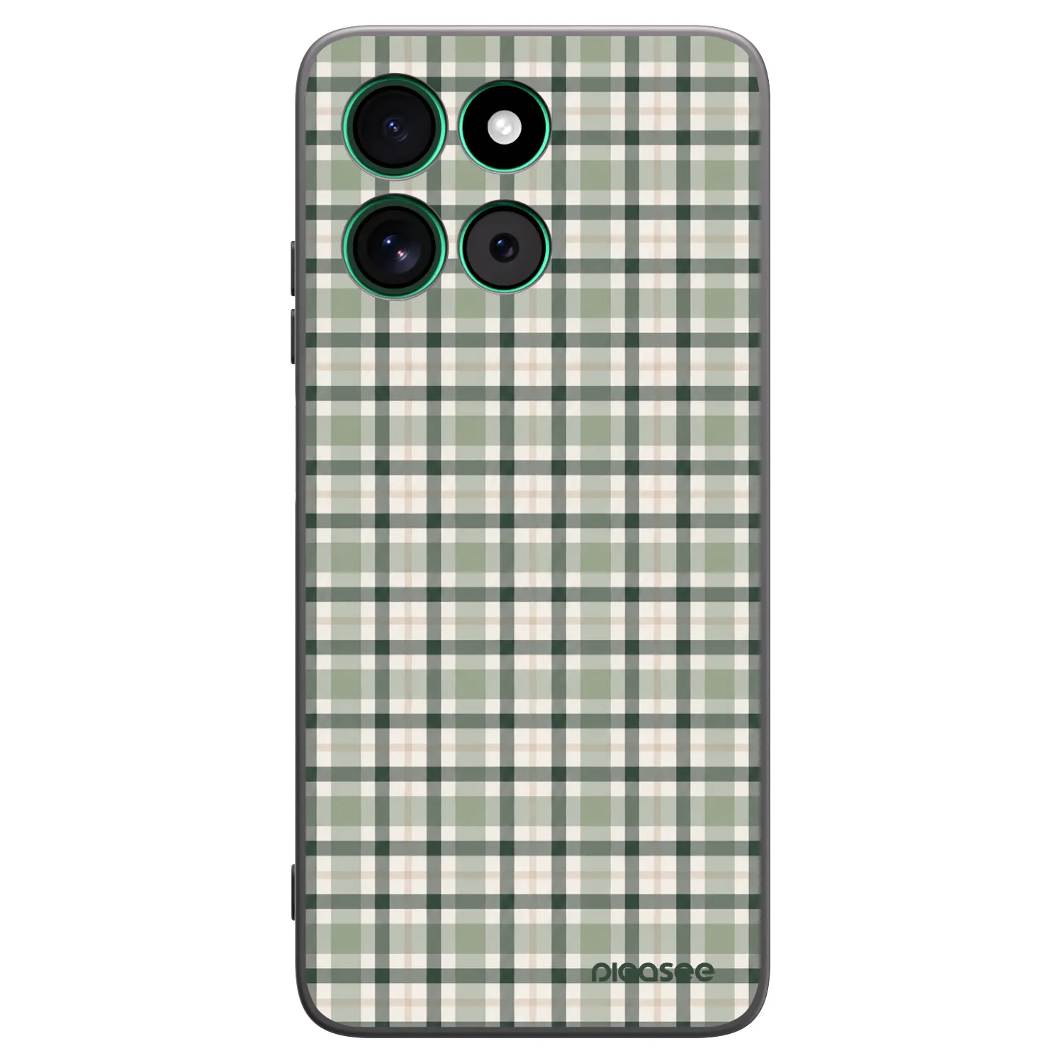 Picasee husă neagră din silicon pentru Motorola Moto G57 Power - Sage Tartan