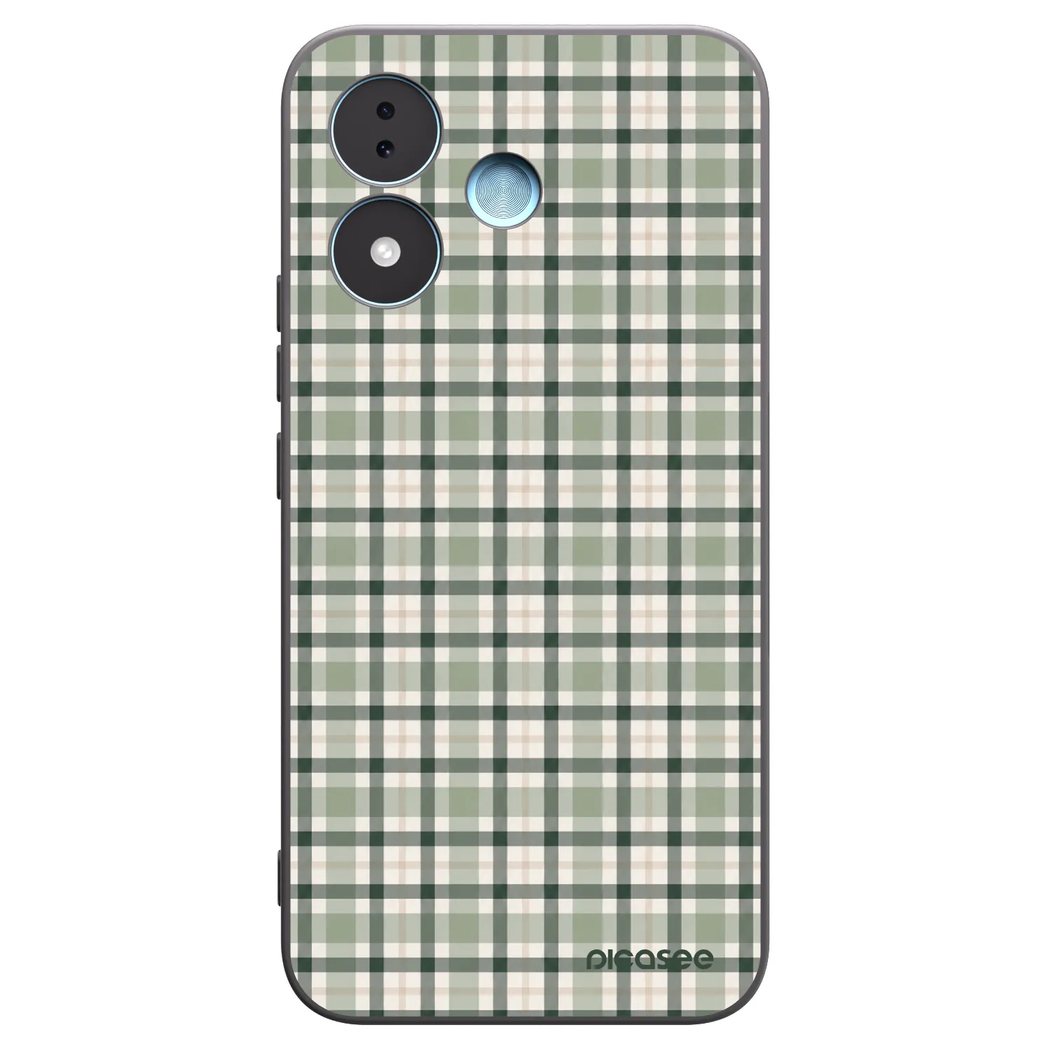 Picasee husă neagră din silicon pentru Xiaomi Redmi Note 17 5G - Sage Tartan