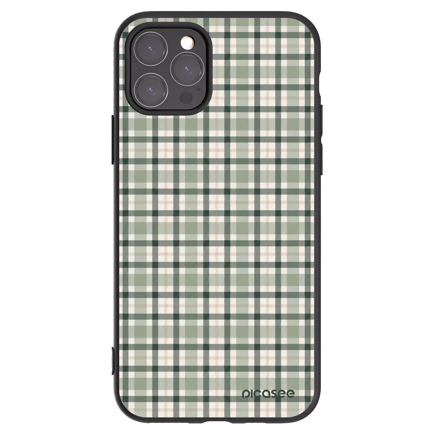 Picasee husă neagră din silicon pentru Apple iPhone 11 Pro - Sage Tartan