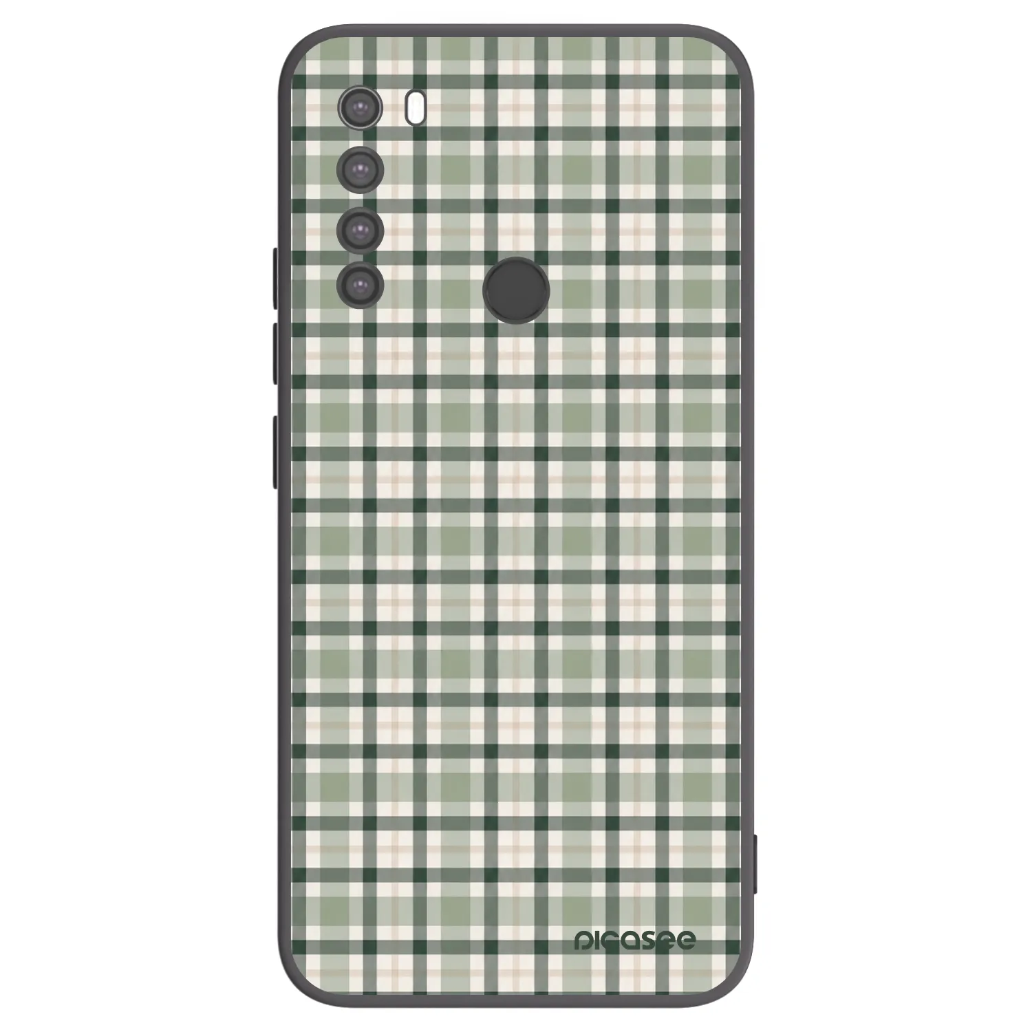 Picasee husă neagră din silicon pentru Xiaomi Redmi Note 8 - Sage Tartan