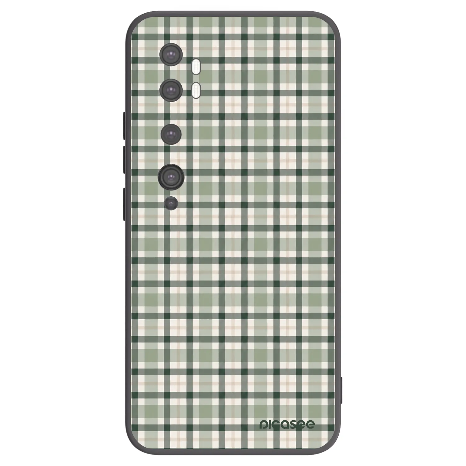 Picasee husă neagră din silicon pentru Xiaomi Mi Note 10 (Pro) - Sage Tartan