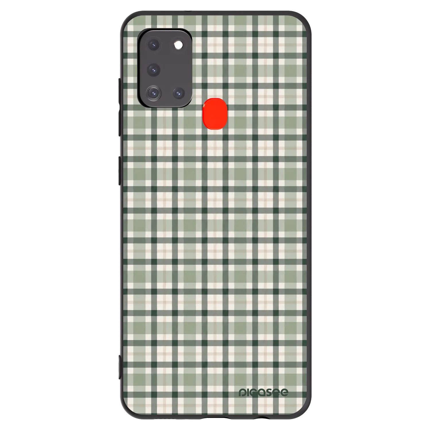 Picasee husă neagră din silicon pentru Samsung Galaxy A21s - Sage Tartan