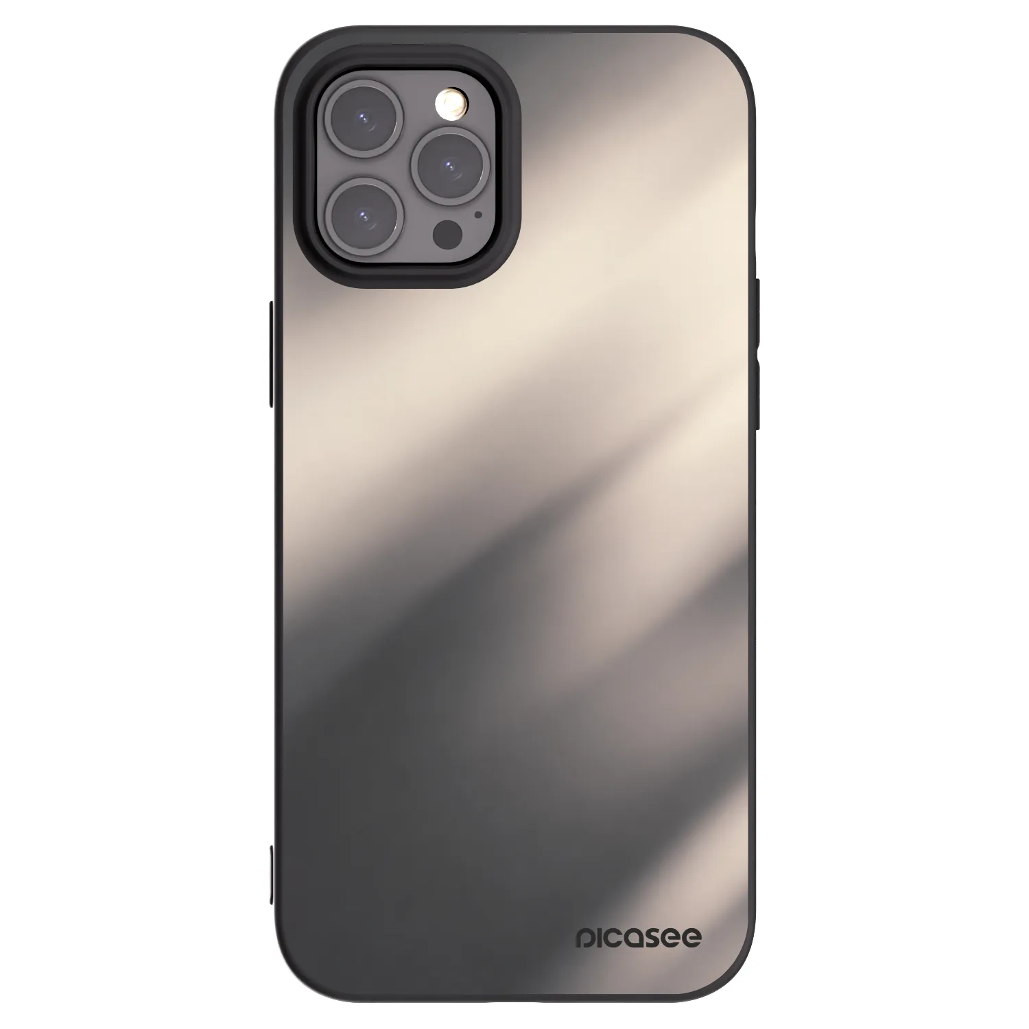 Picasee husă neagră din silicon pentru Apple iPhone 12 Pro Max - Smoky Beige