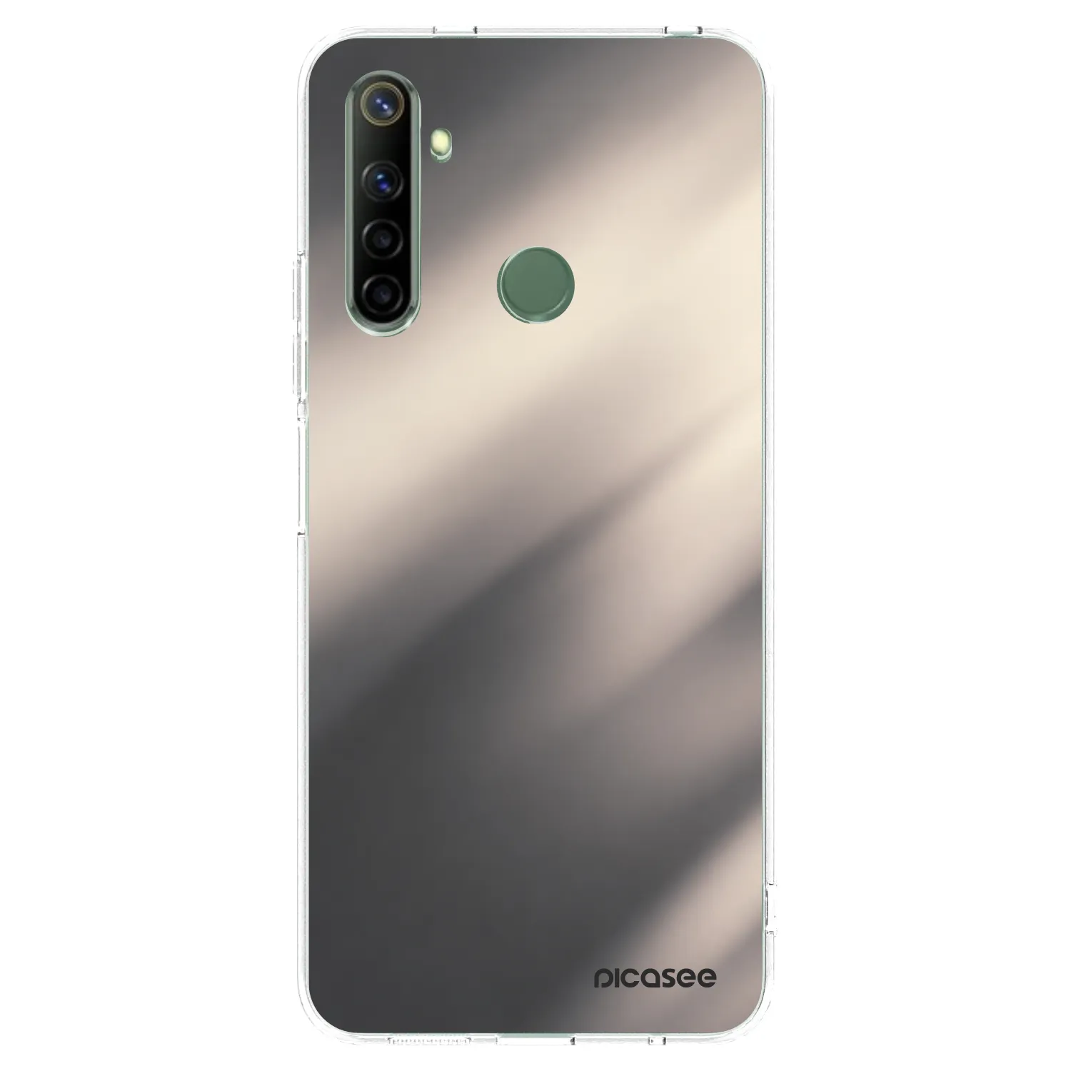 Picasee husă transparentă din silicon pentru Realme 6i - Smoky Beige