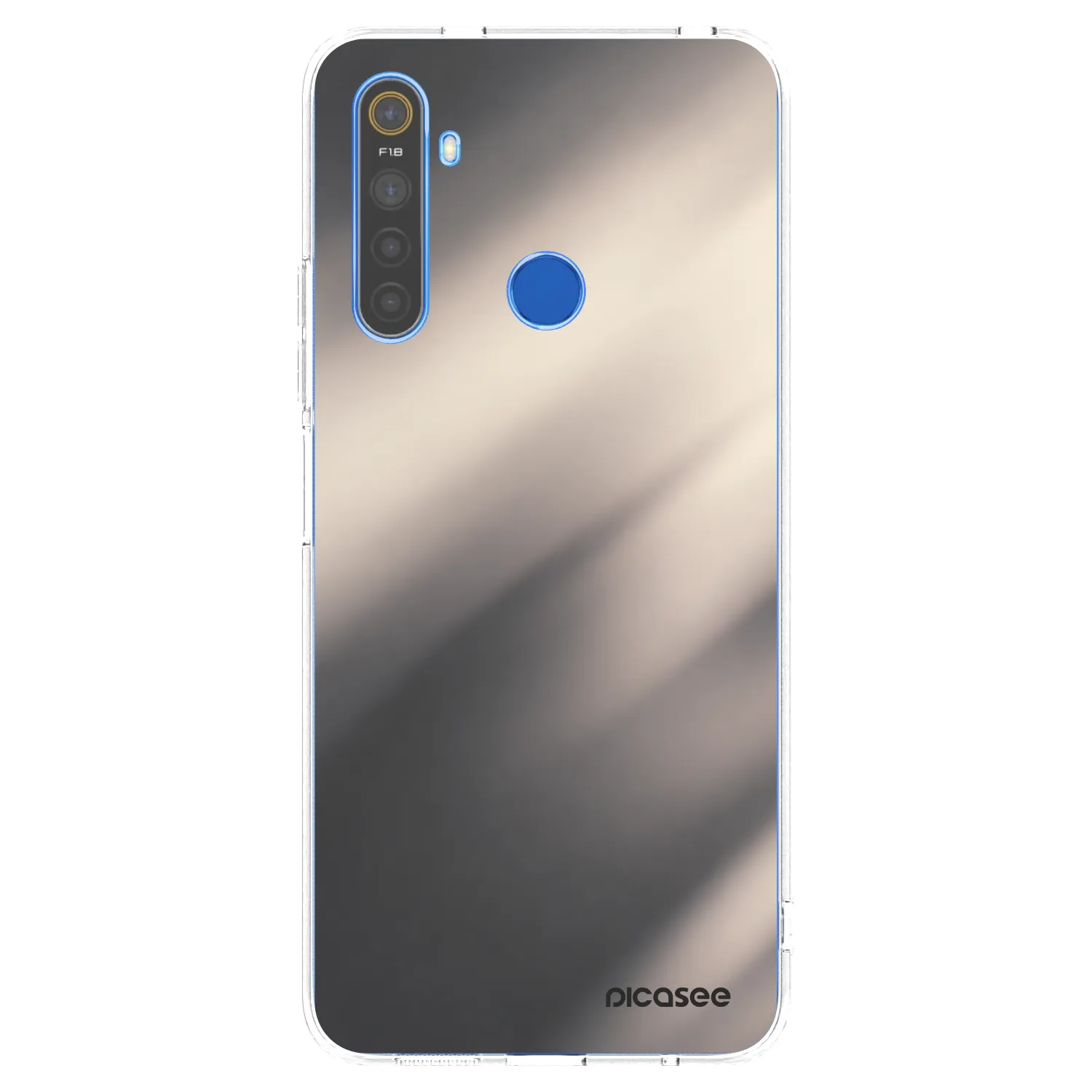 Picasee husă transparentă din silicon pentru Realme 5 - Smoky Beige