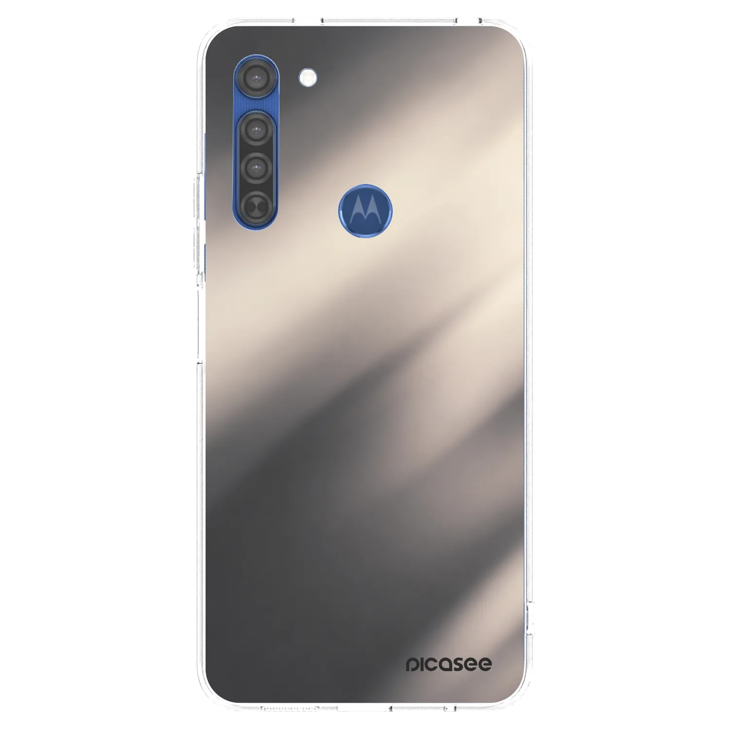 Picasee husă transparentă din silicon pentru Motorola Moto G8 - Smoky Beige