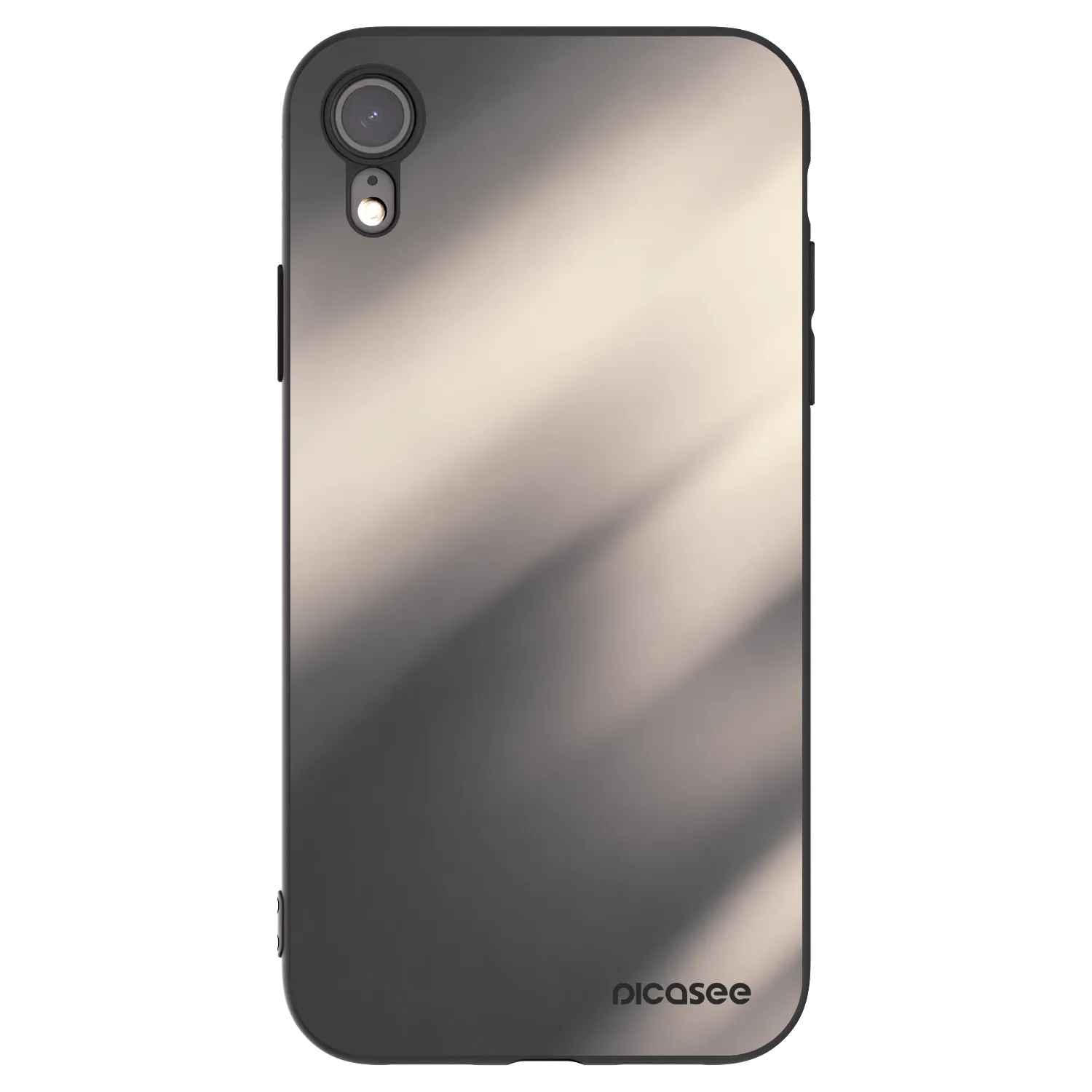 Picasee husă neagră din silicon pentru Apple iPhone XR - Smoky Beige