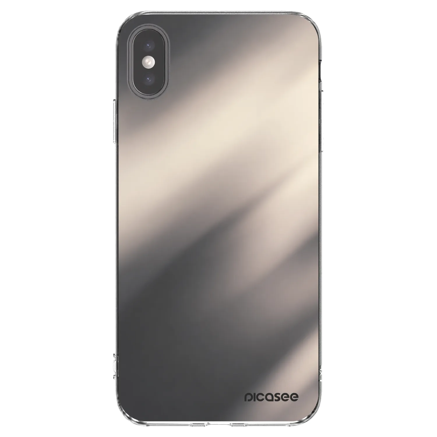 Picasee husă transparentă din silicon pentru Apple iPhone XS Max - Smoky Beige