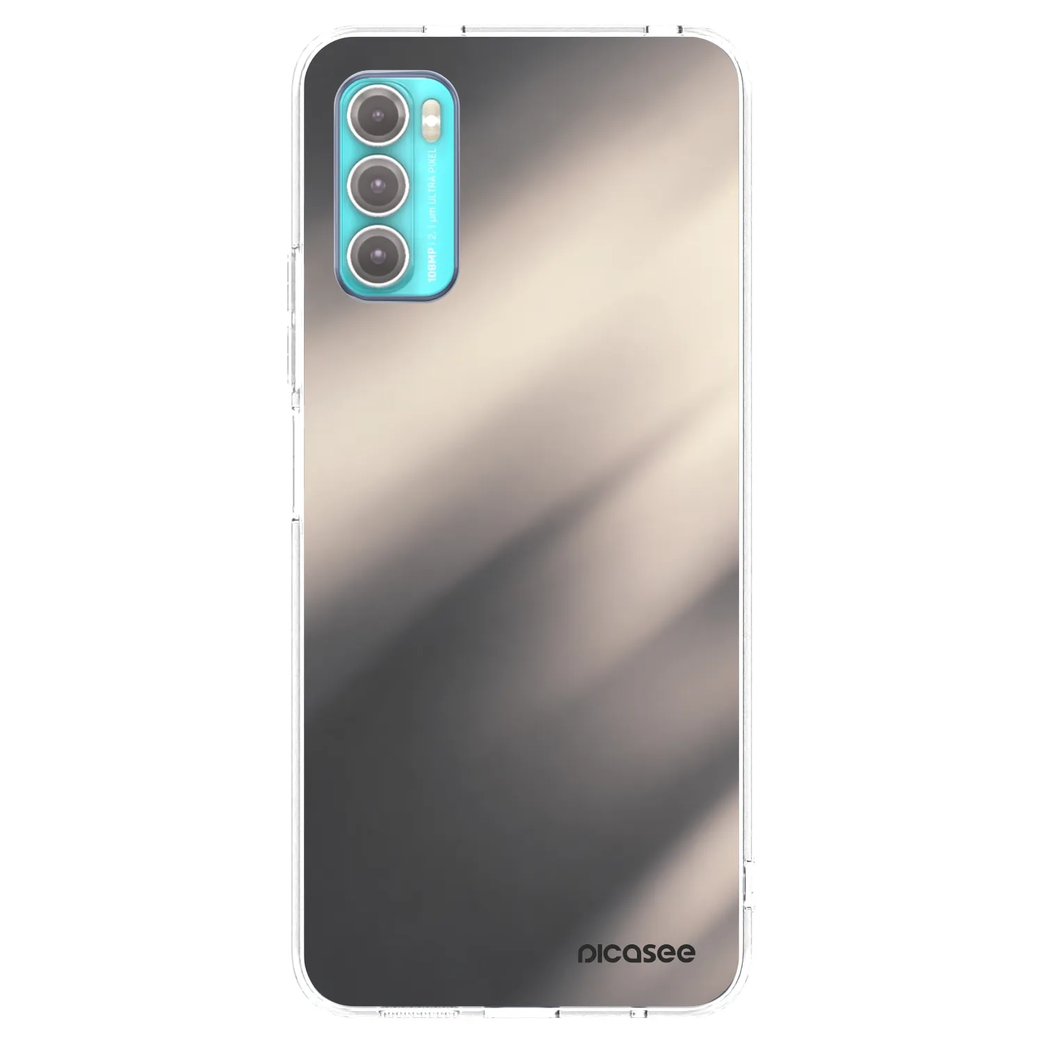 Picasee husă transparentă din silicon pentru Motorola Moto G60 - Smoky Beige