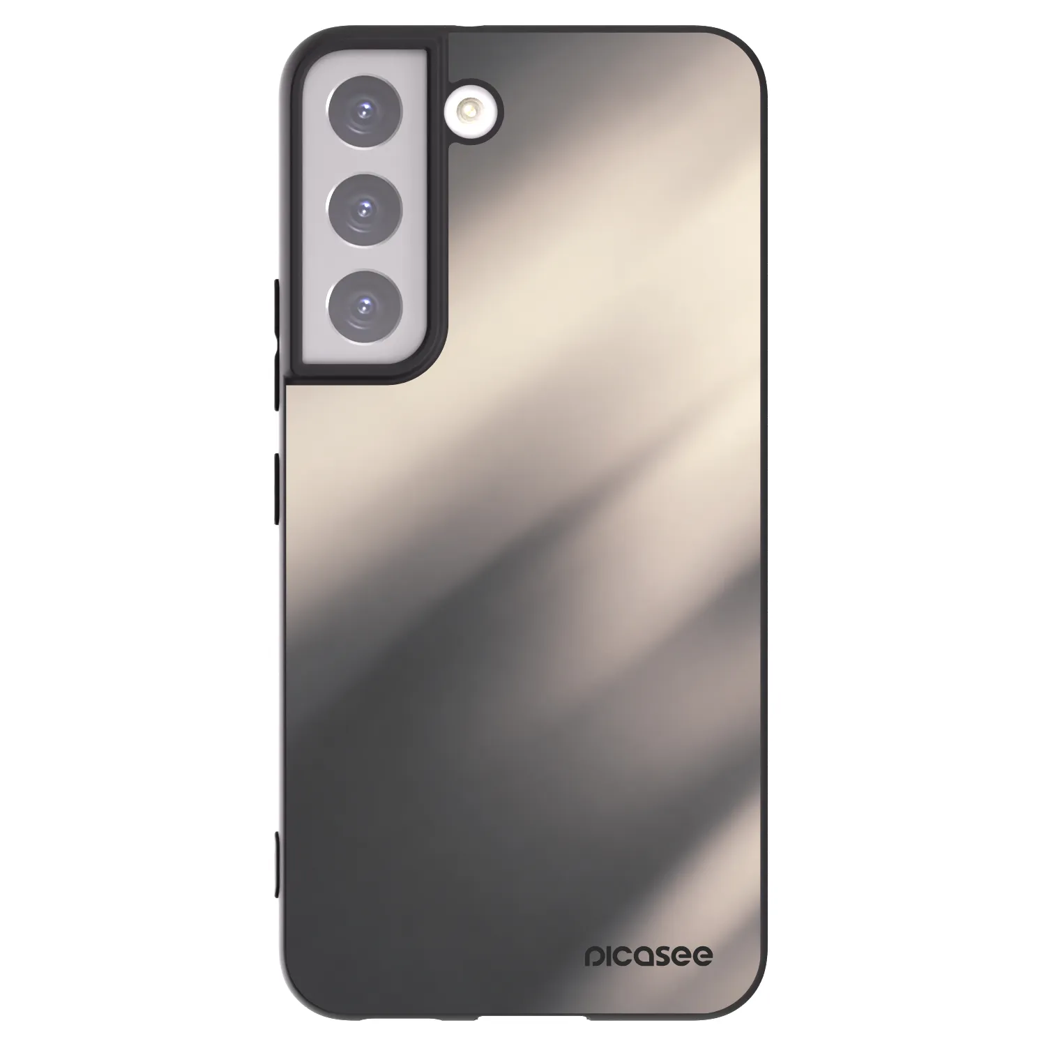 Picasee husă neagră din silicon pentru Samsung Galaxy S22 5G - Smoky Beige