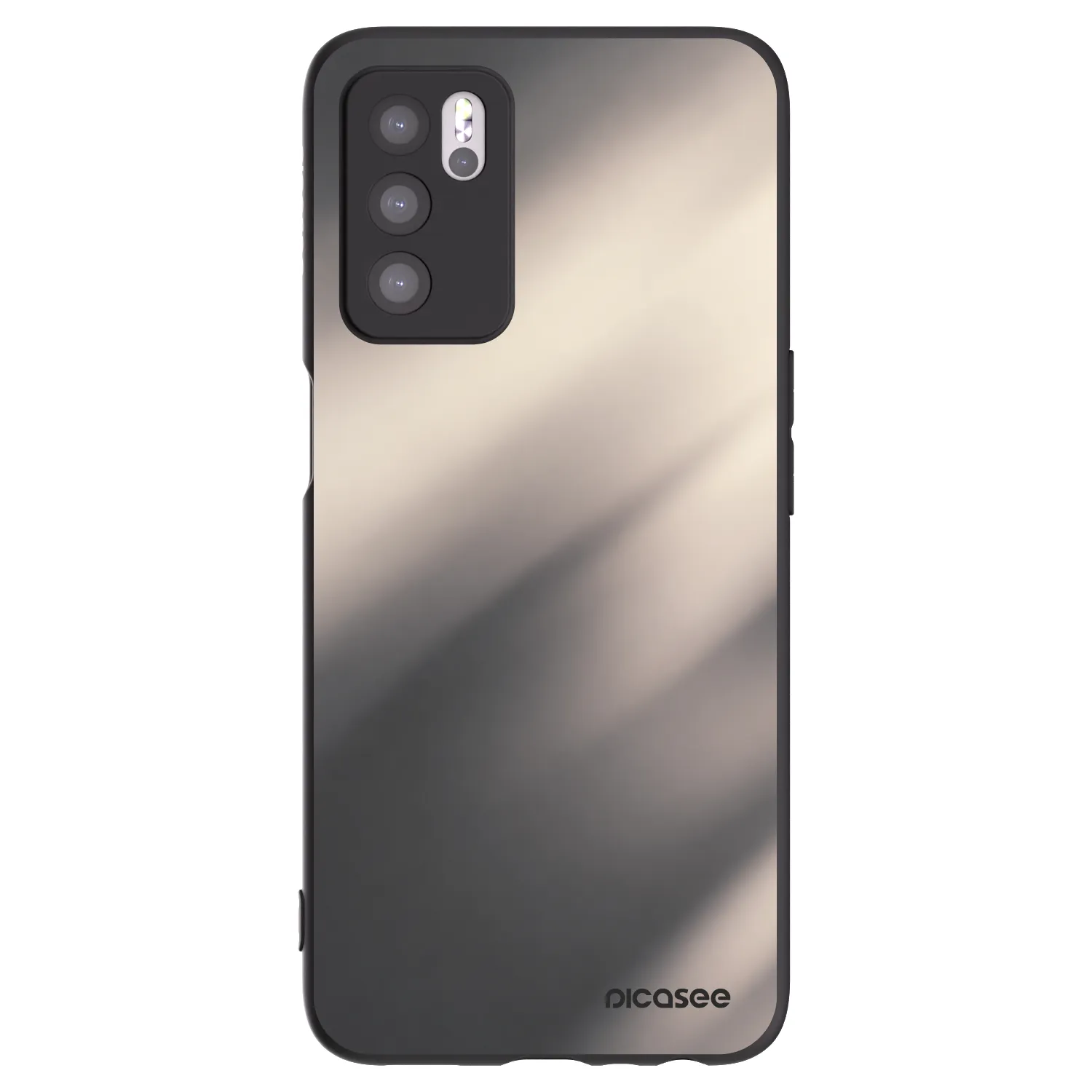 Picasee husă neagră din silicon pentru OPPO A16s - Smoky Beige