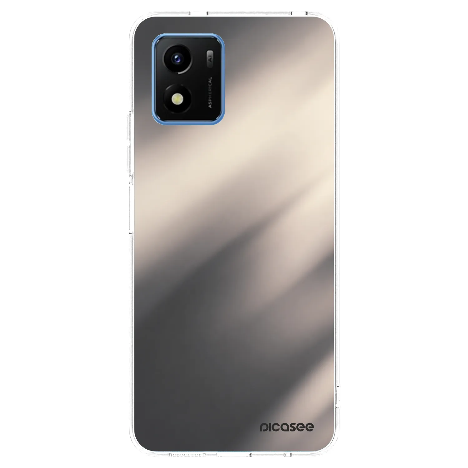 Picasee husă transparentă din silicon pentru Vivo Y01 - Smoky Beige