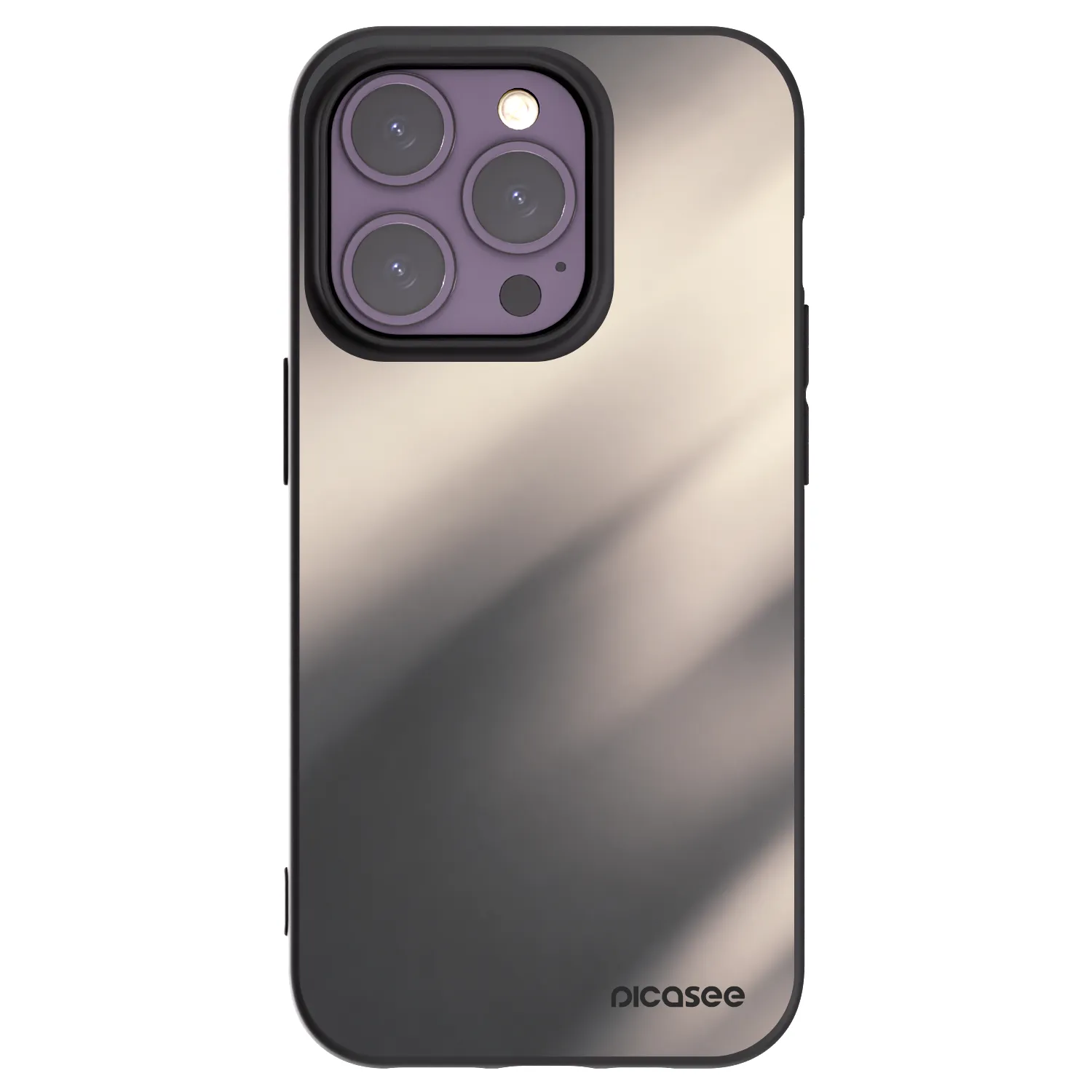 Picasee husă neagră din silicon pentru Apple iPhone 14 Pro - Smoky Beige