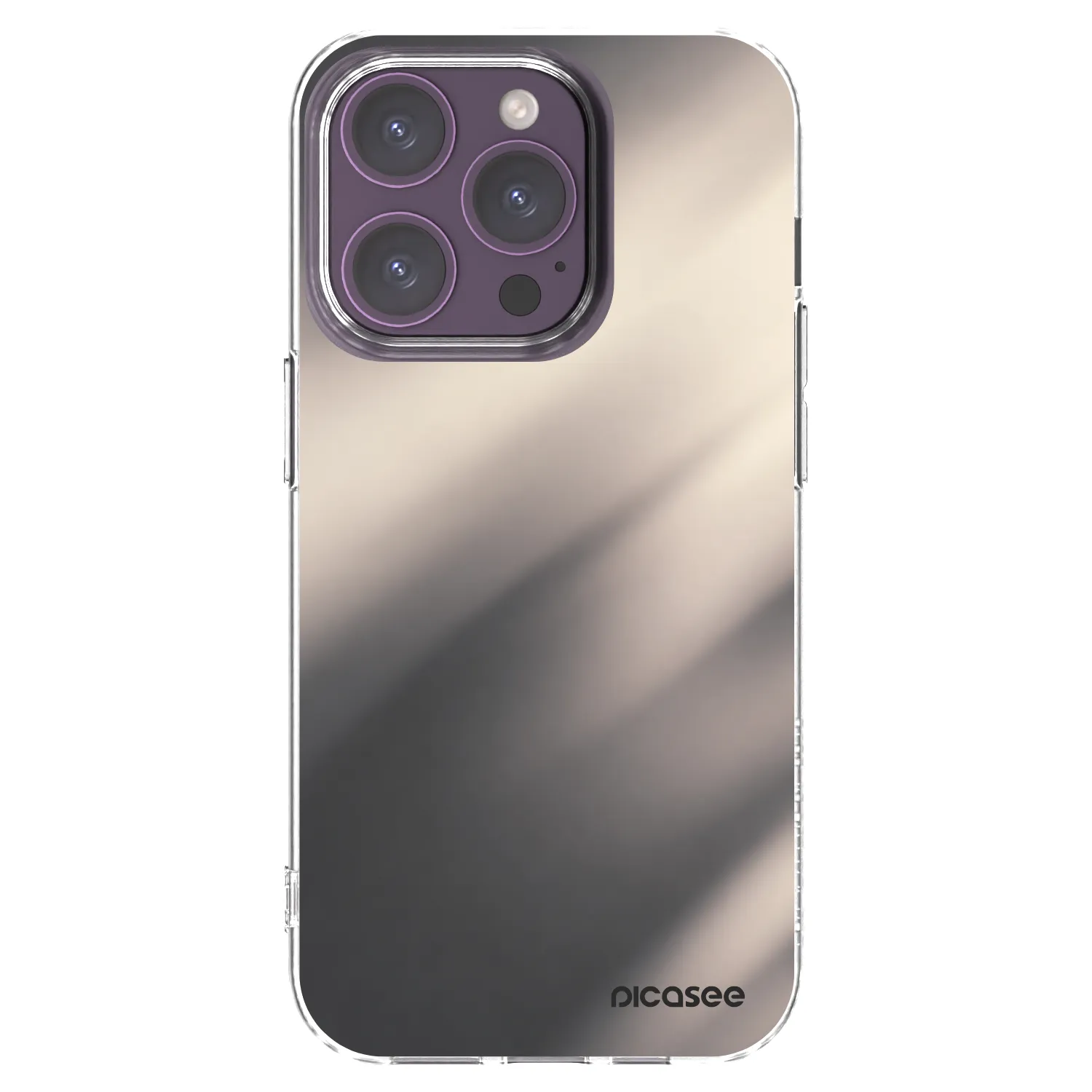 Picasee husă transparentă din silicon pentru Apple iPhone 14 Pro - Smoky Beige