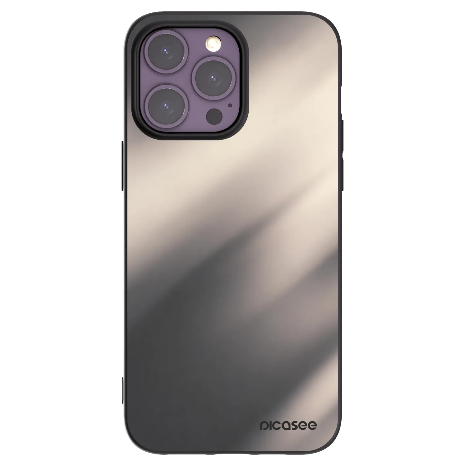 Picasee husă neagră din silicon pentru Apple iPhone 14 Pro Max - Smoky Beige