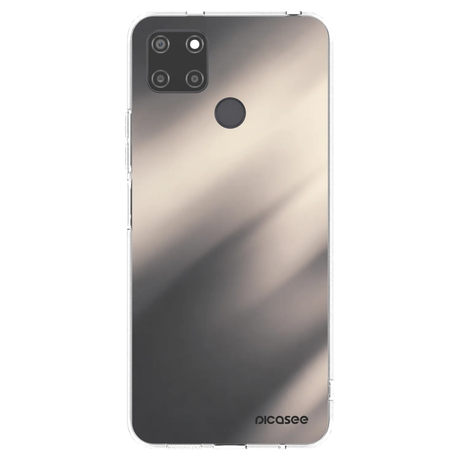 Picasee husă transparentă din silicon pentru Realme C21Y - Smoky Beige