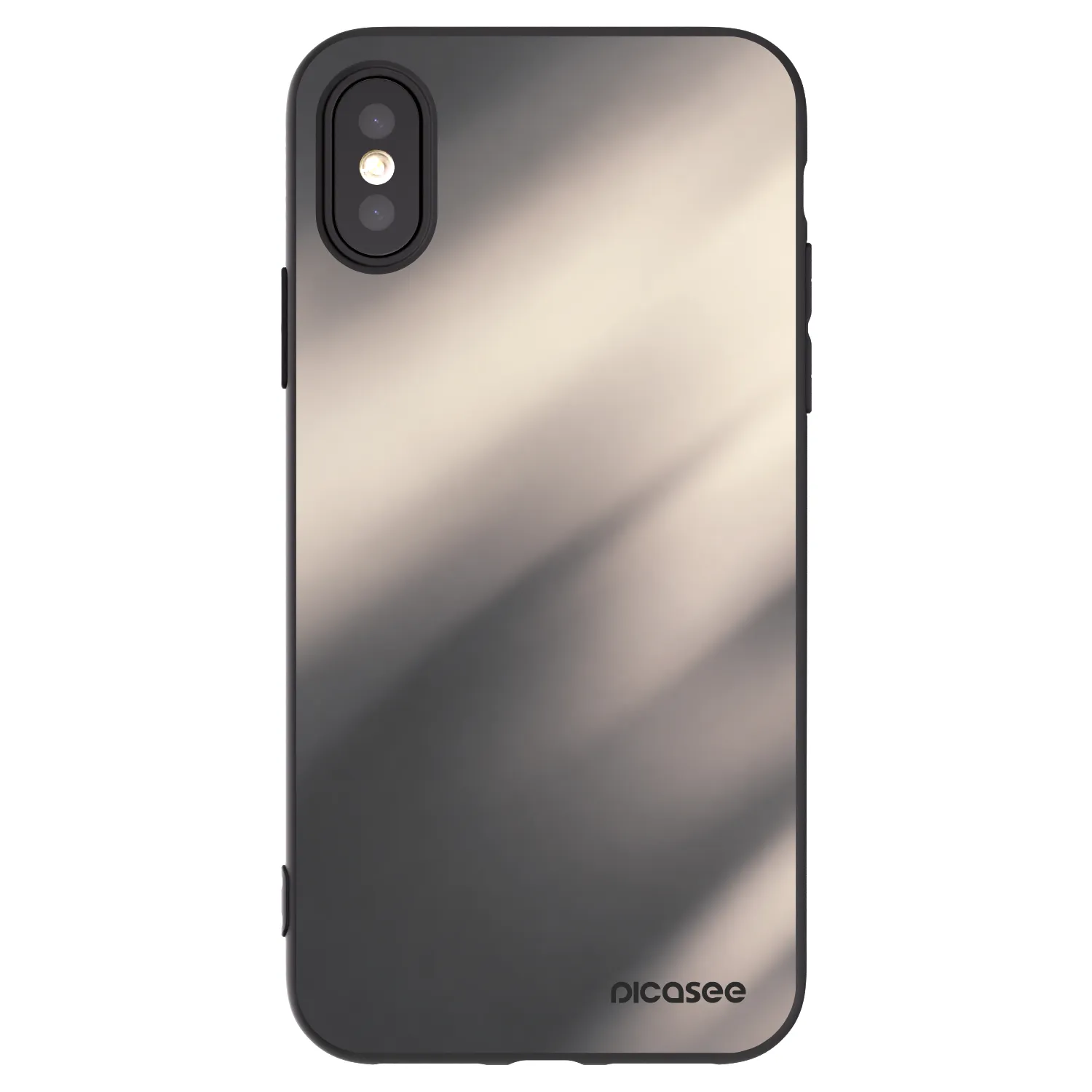 Picasee husă neagră din silicon pentru Apple iPhone X/XS - Smoky Beige