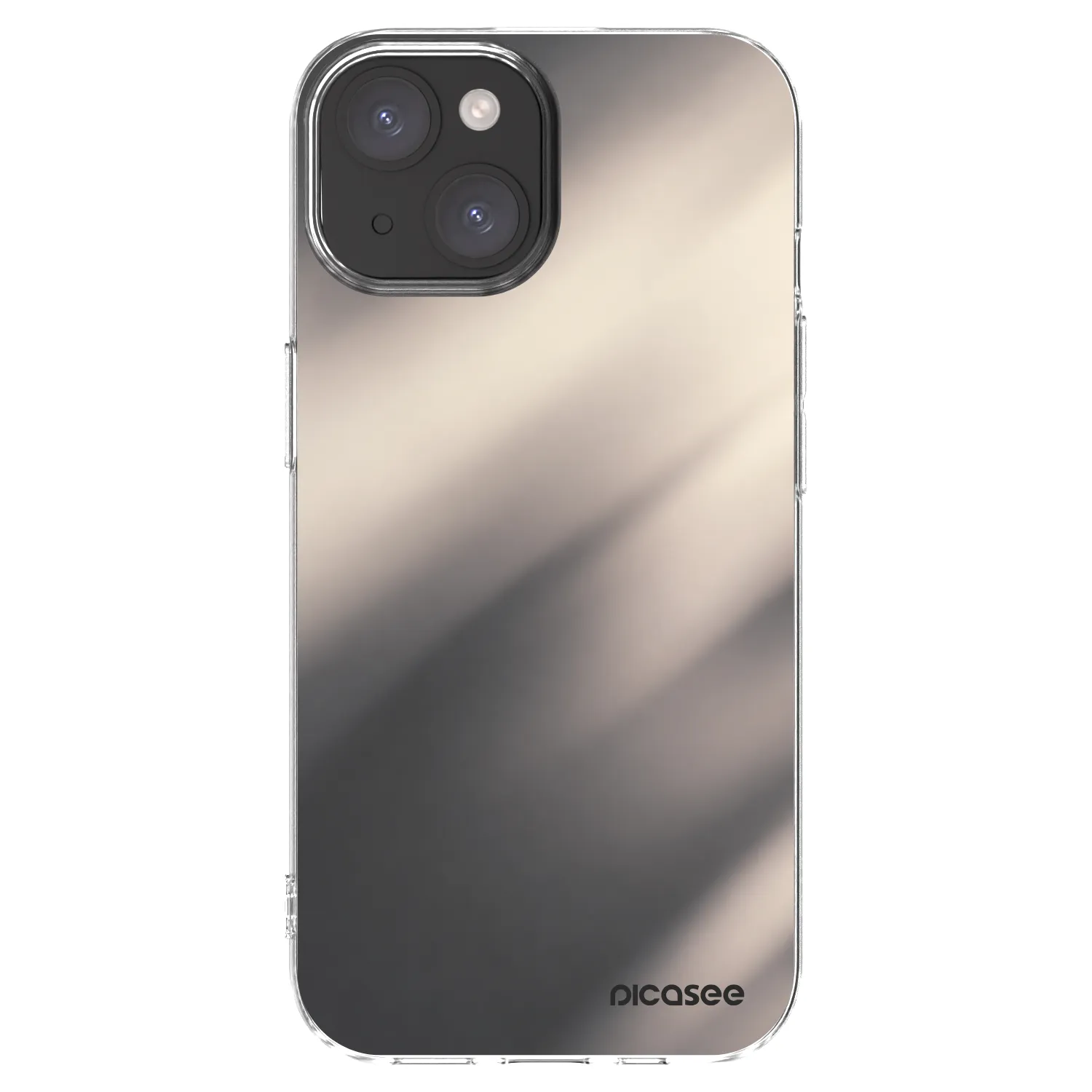 Picasee husă transparentă din silicon pentru Apple iPhone 15 - Smoky Beige